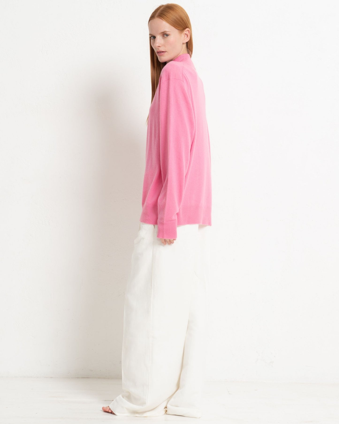 Cashmere 1/4 Zip Sweater Baker Miller Pink