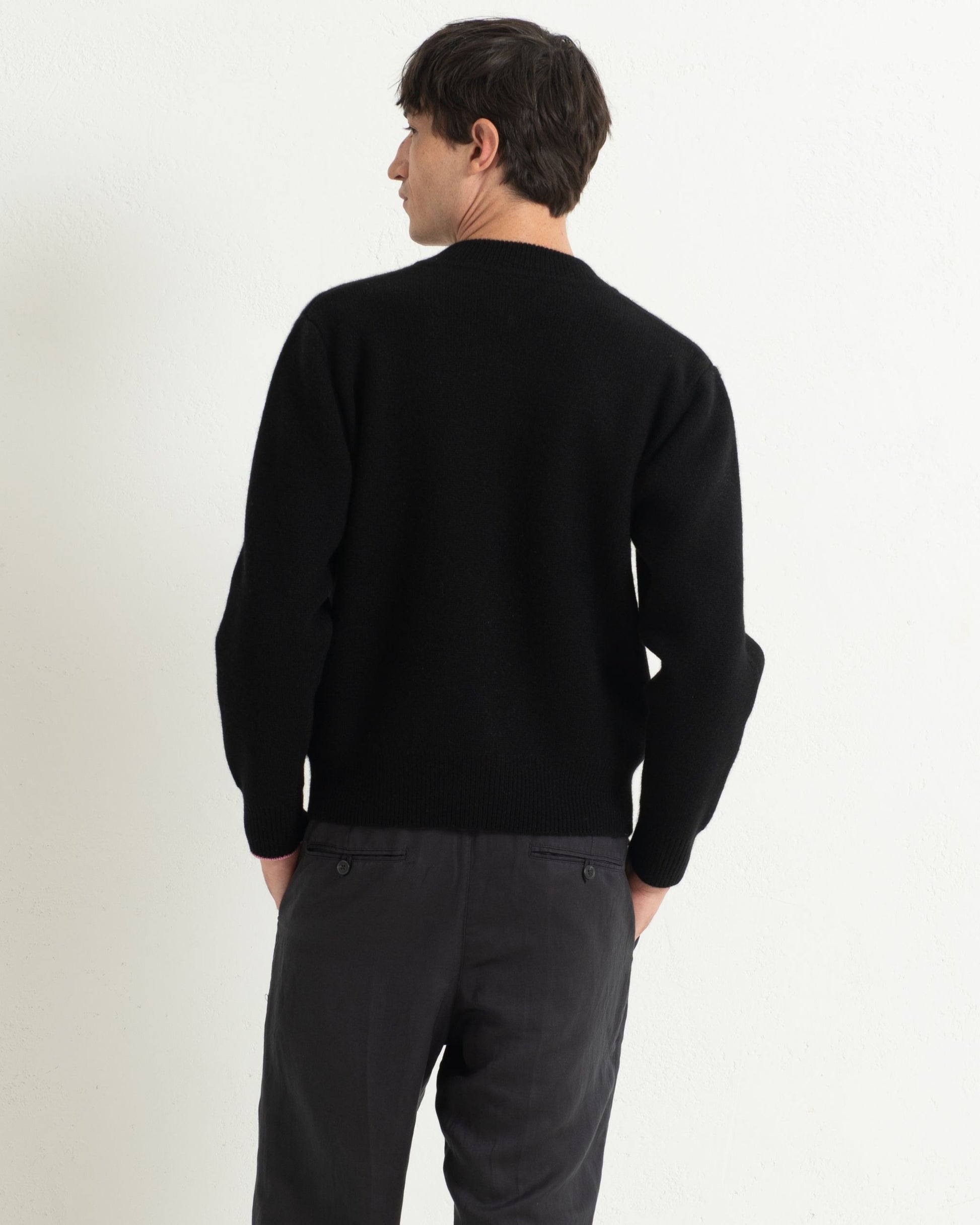 Cashmere Bomber Jacket Jet Black
