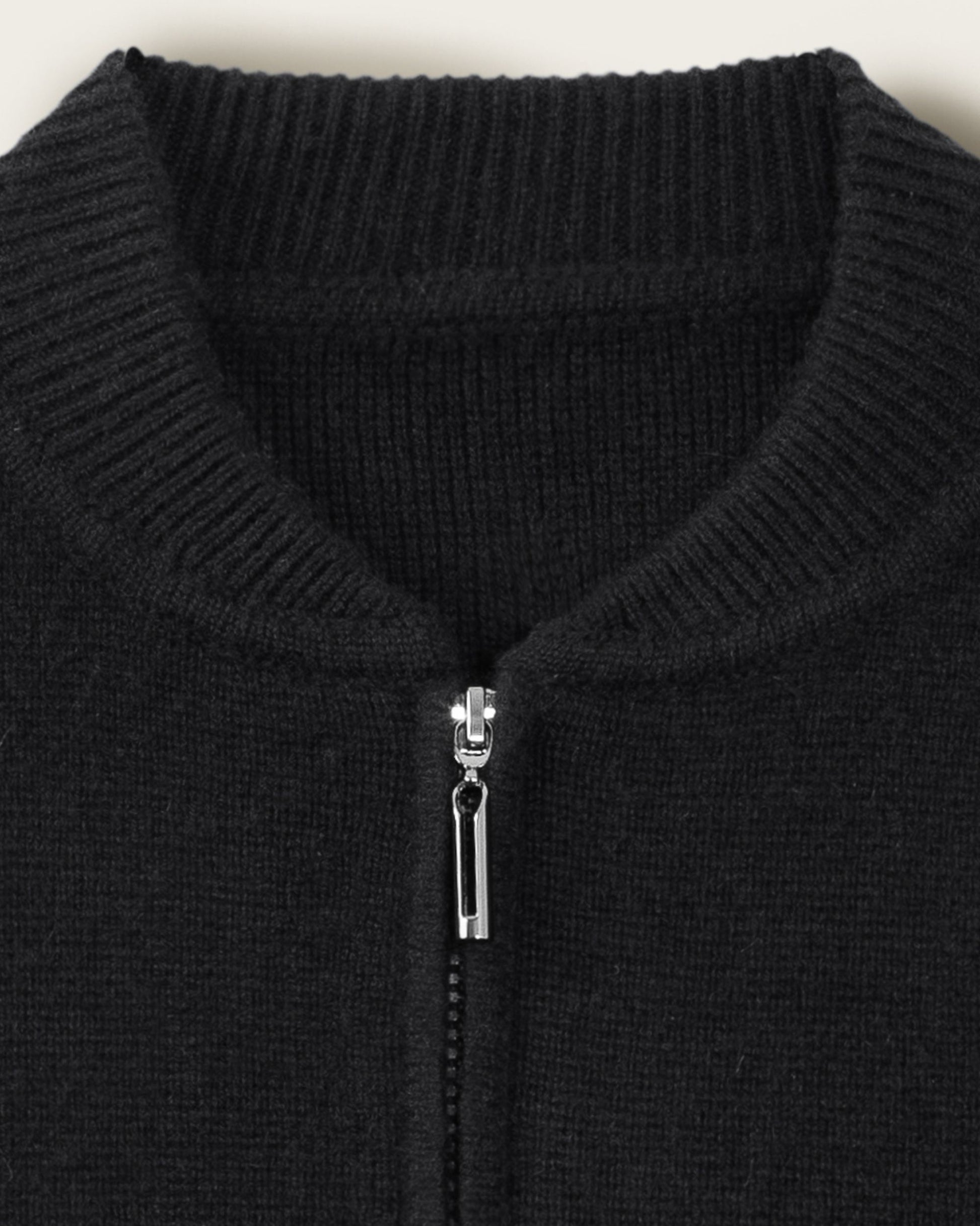 Cashmere Bomber Jacket Jet Black