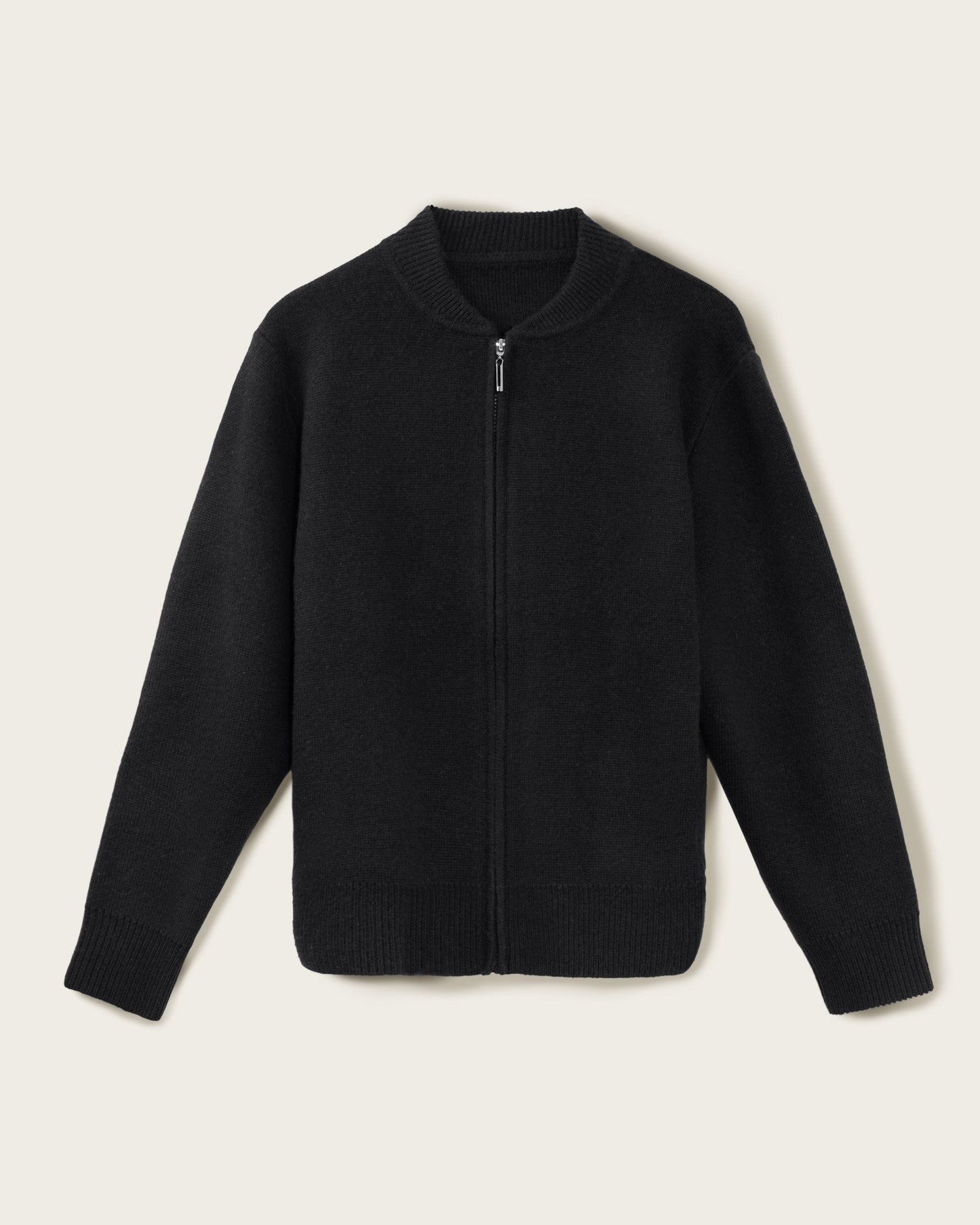 Cashmere Bomber Jacket Jet Black