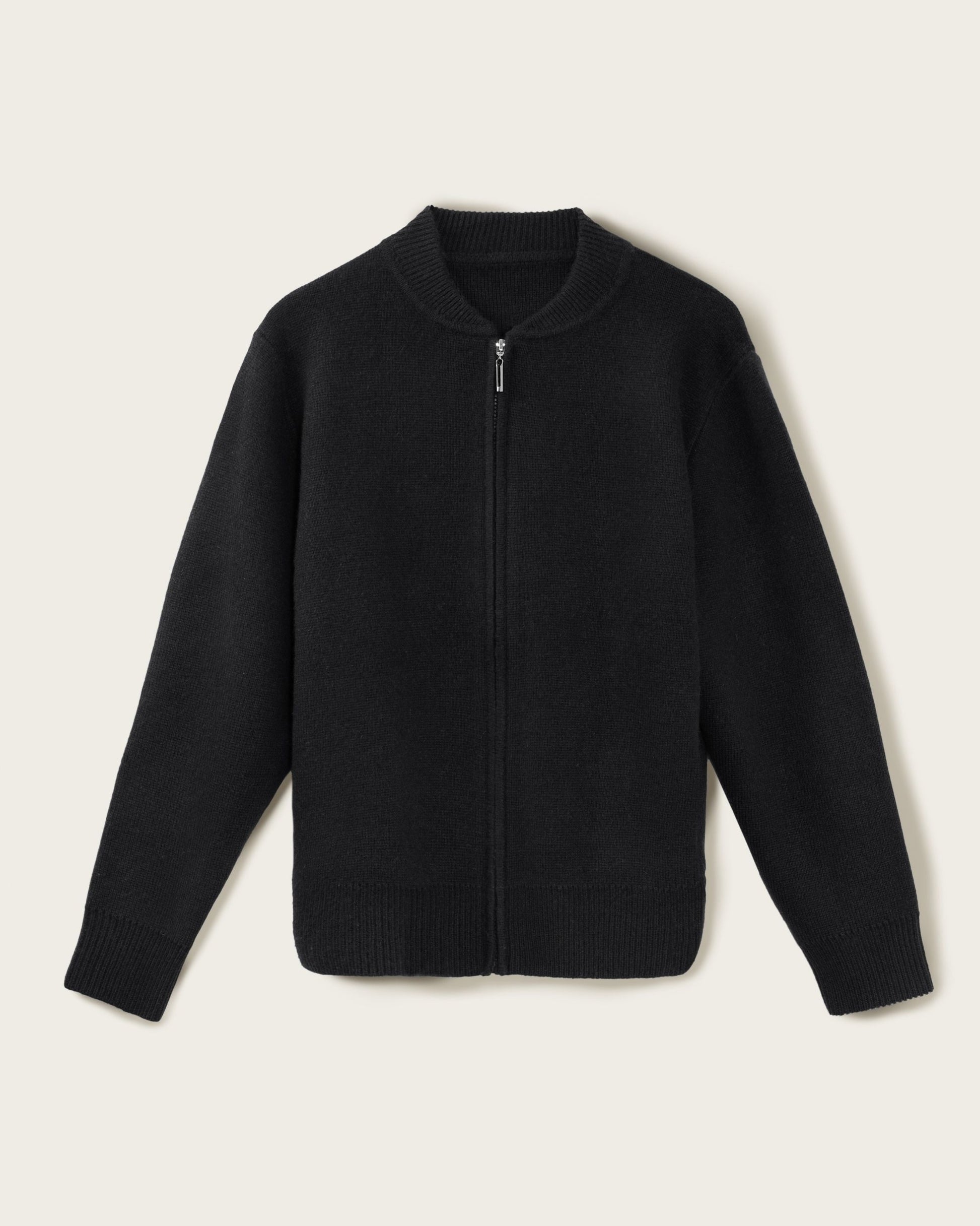 Cashmere Bomber Jacket Jet Black