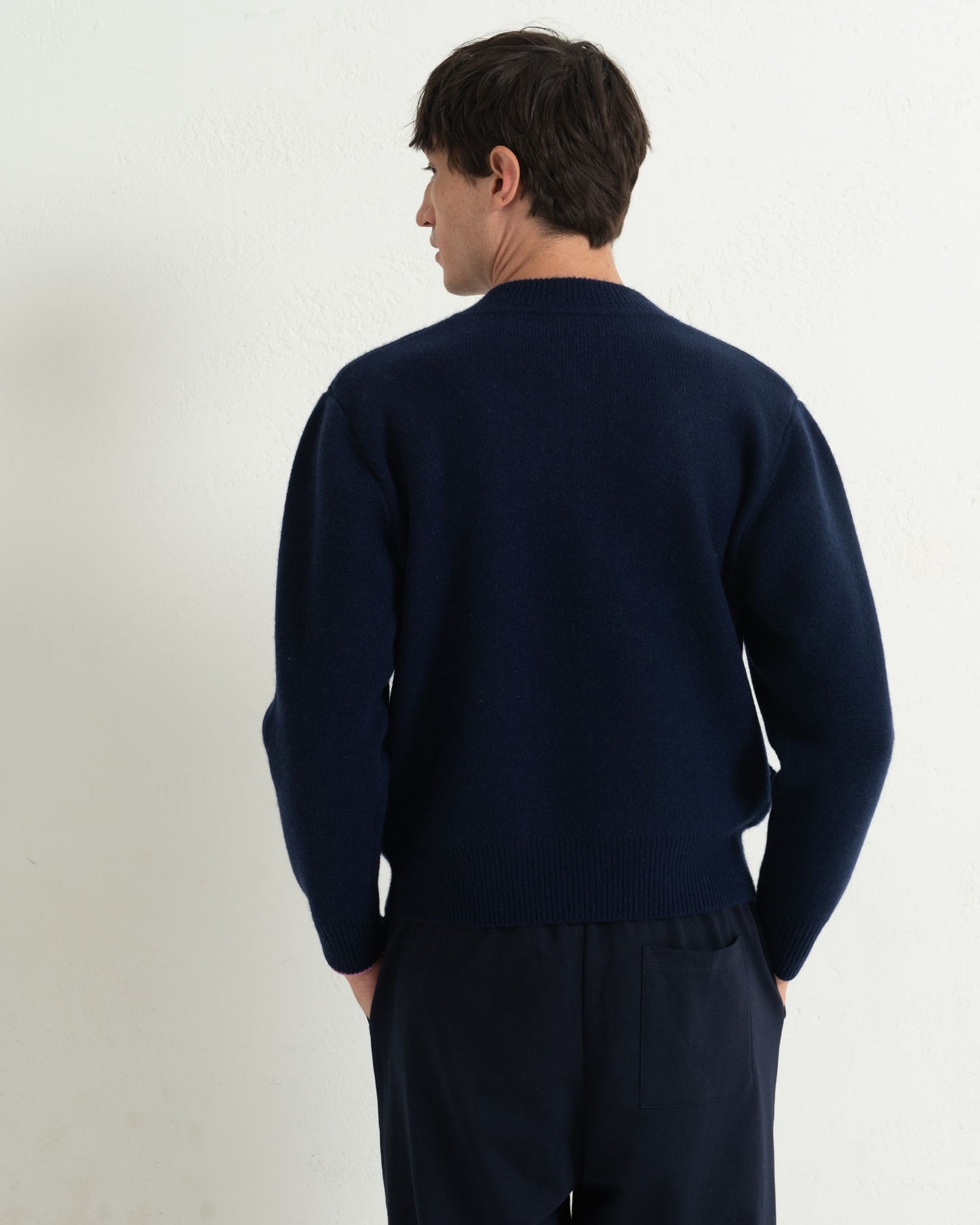 Cashmere Bomber Jacket Midnight Blue
