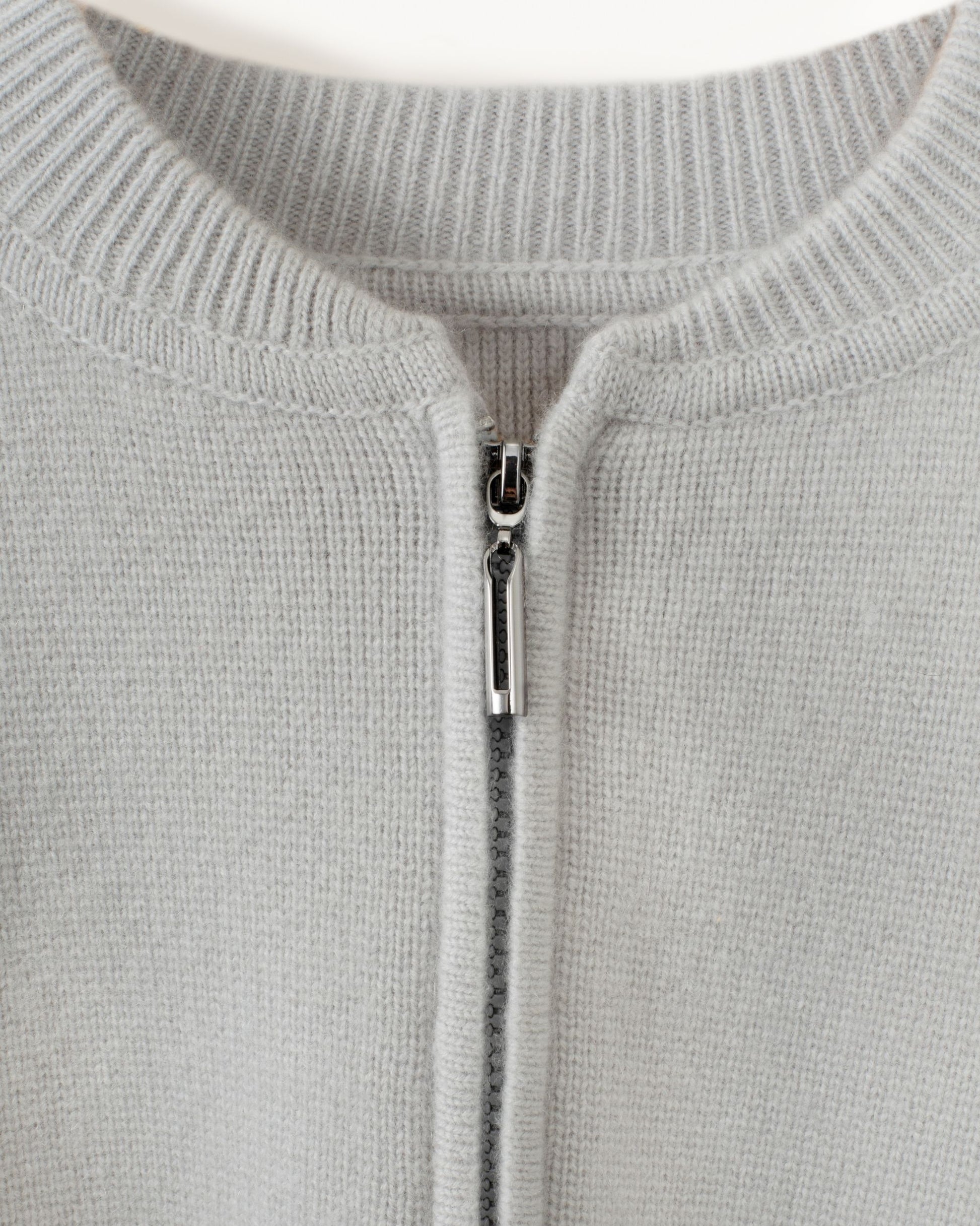 Cashmere Bomber Jacket Silver Grey