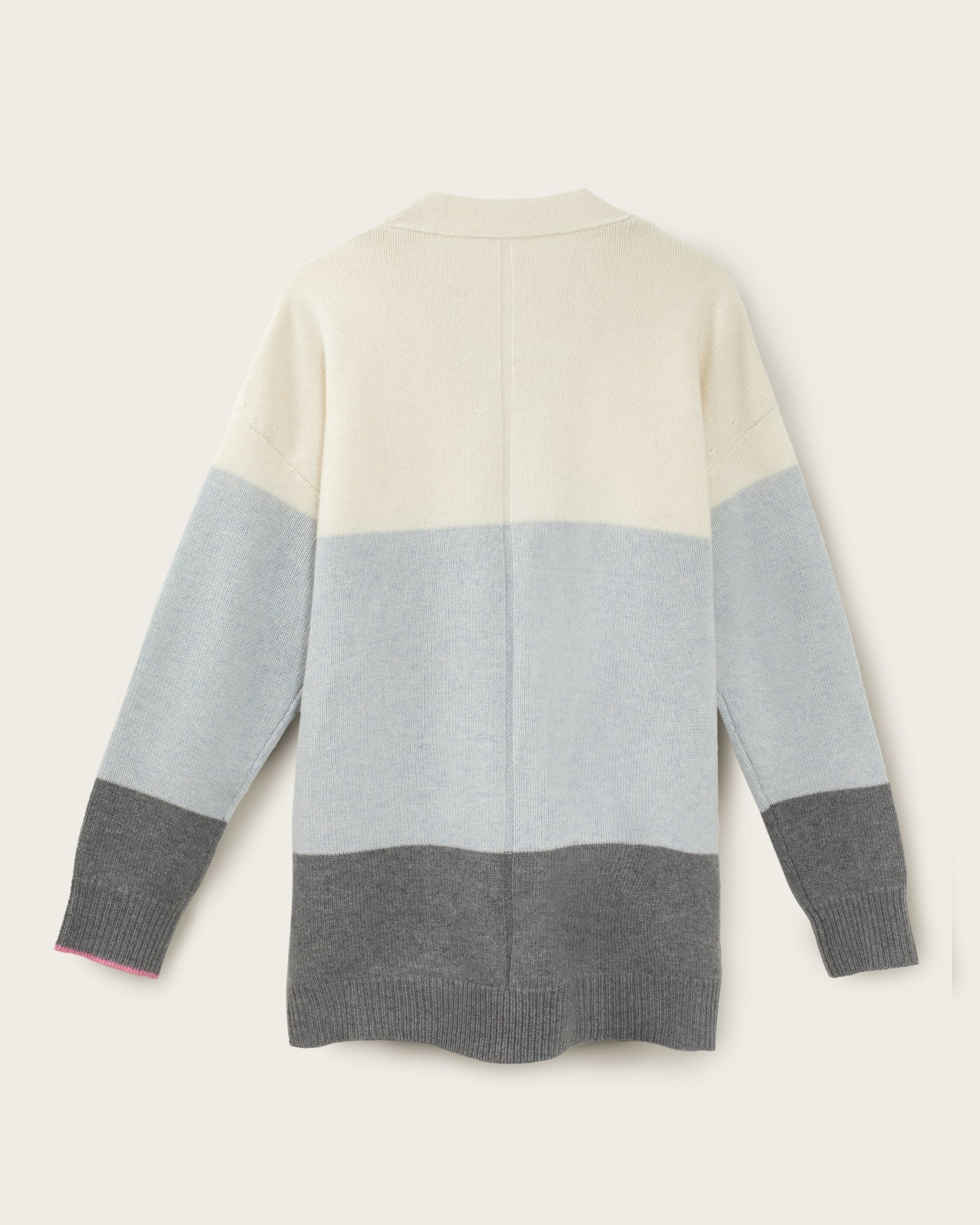 Cashmere Boyfriend Cardigan Colour Block