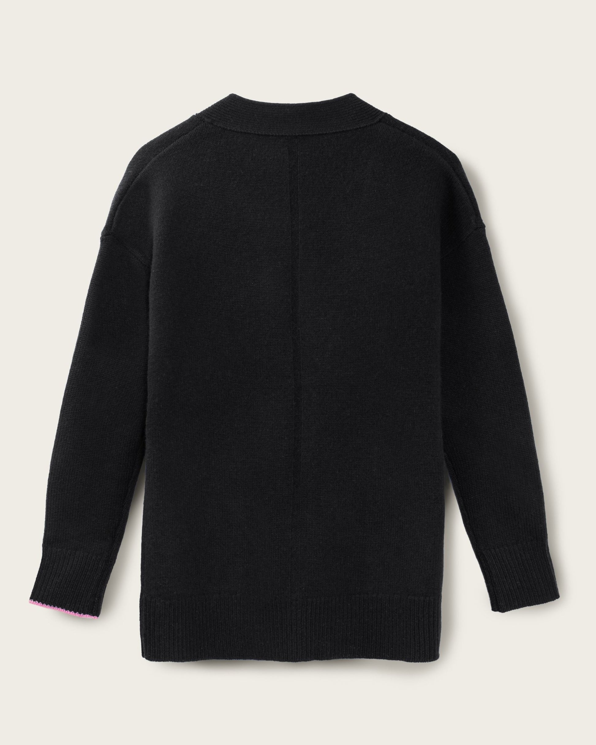 Cashmere Boyfriend Cardigan Jet Black