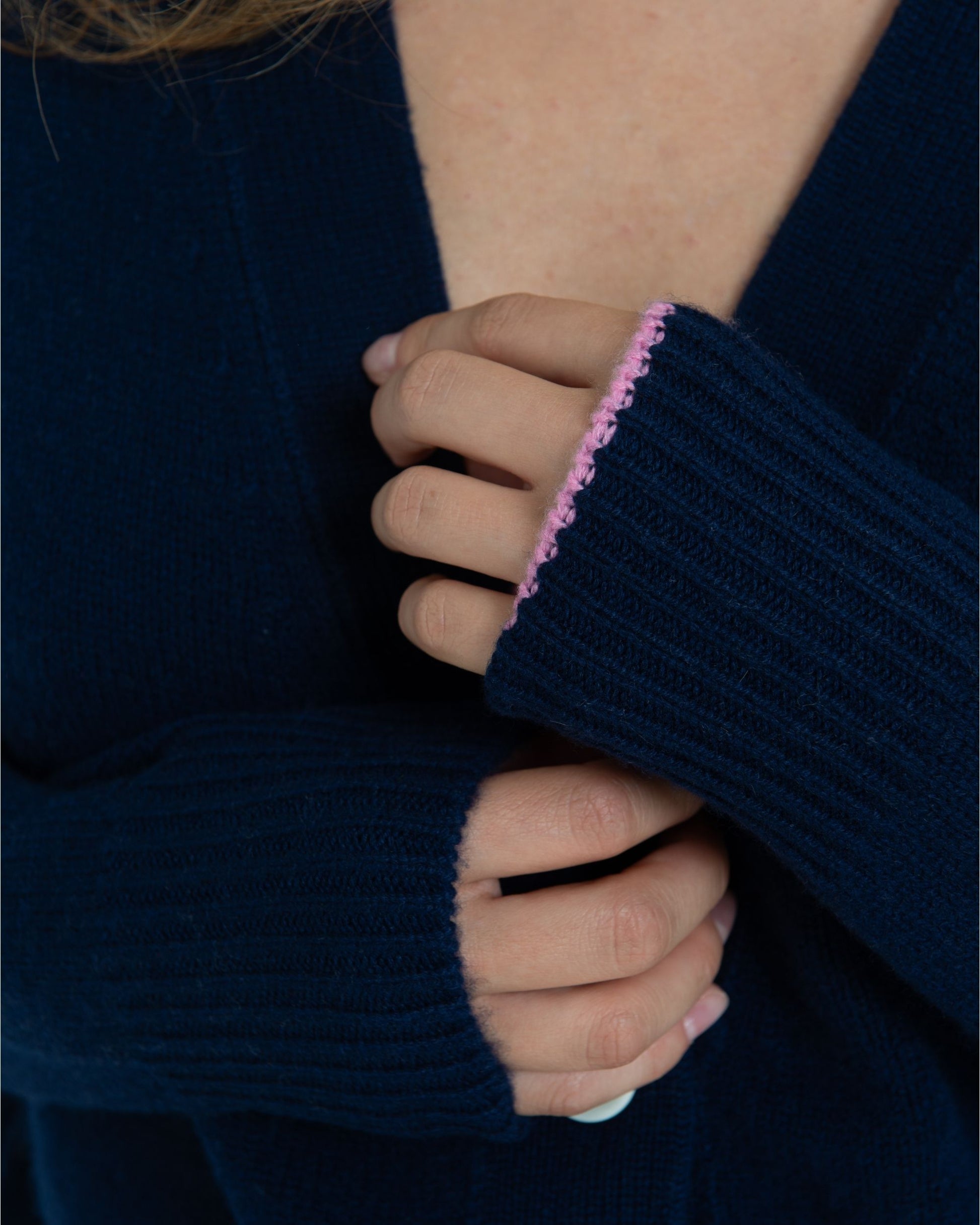 Cashmere Boyfriend Cardigan Midnight Blue