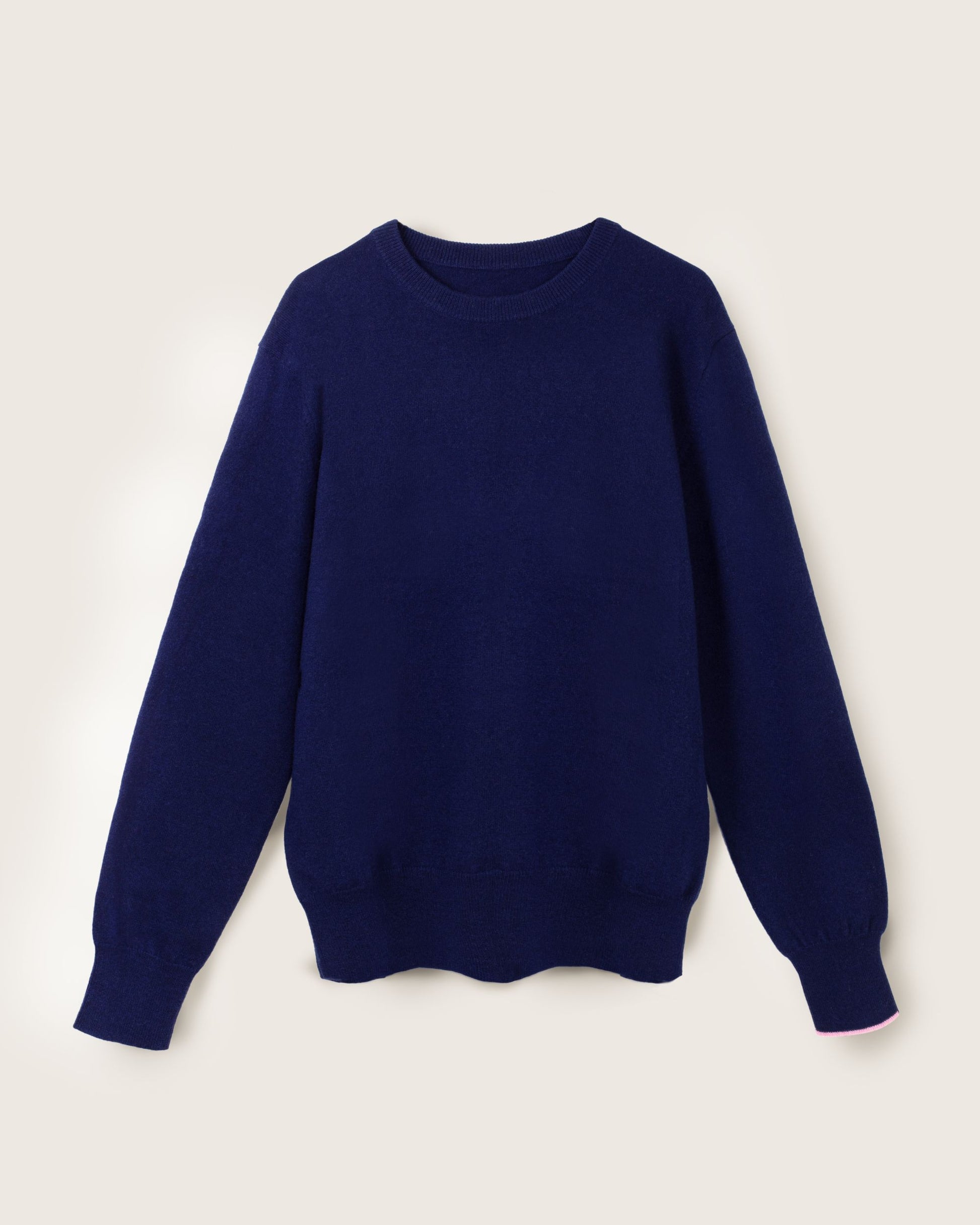 Cashmere Boyfriend Crew Sweater Midnight Blue