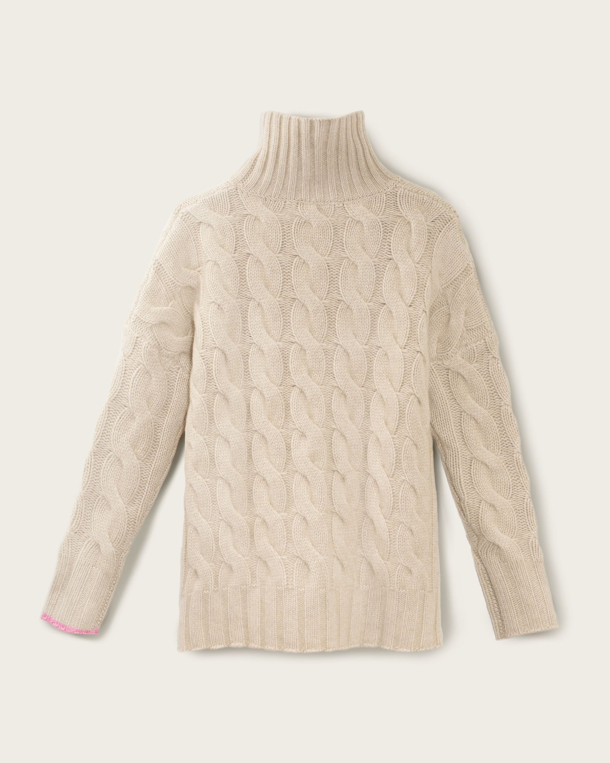 Men's Cashmere Cable Sweater Sand
