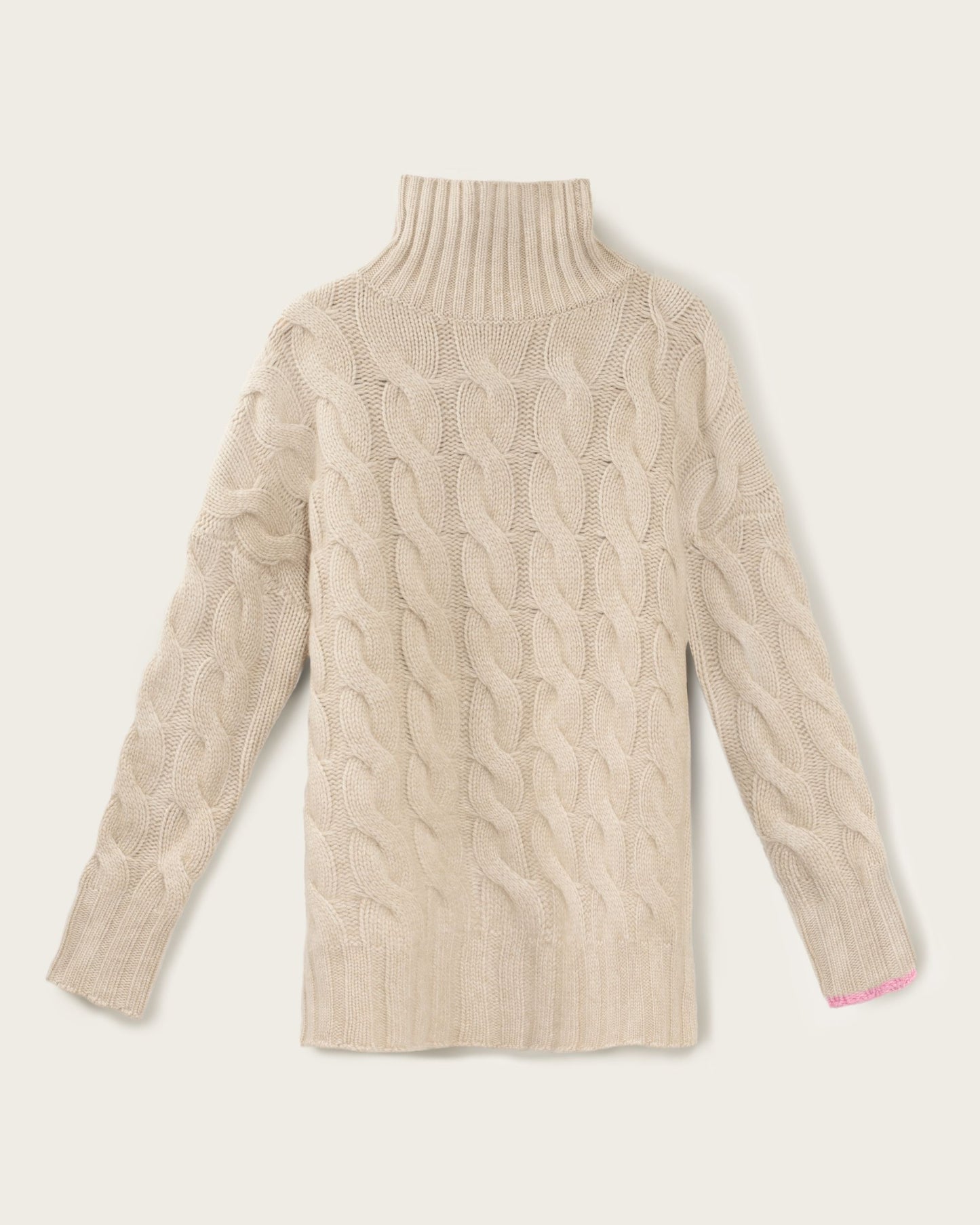 Men's Cashmere Cable Sweater Sand