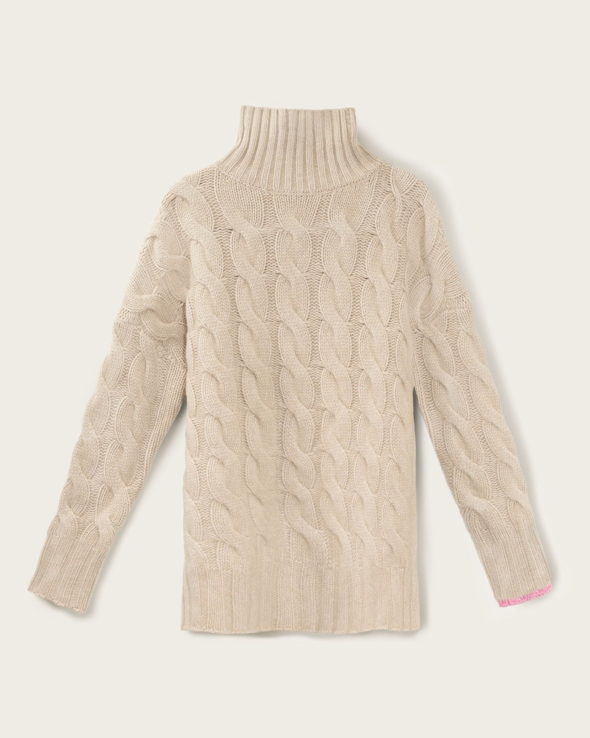 Men's Cashmere Cable Sweater Sand