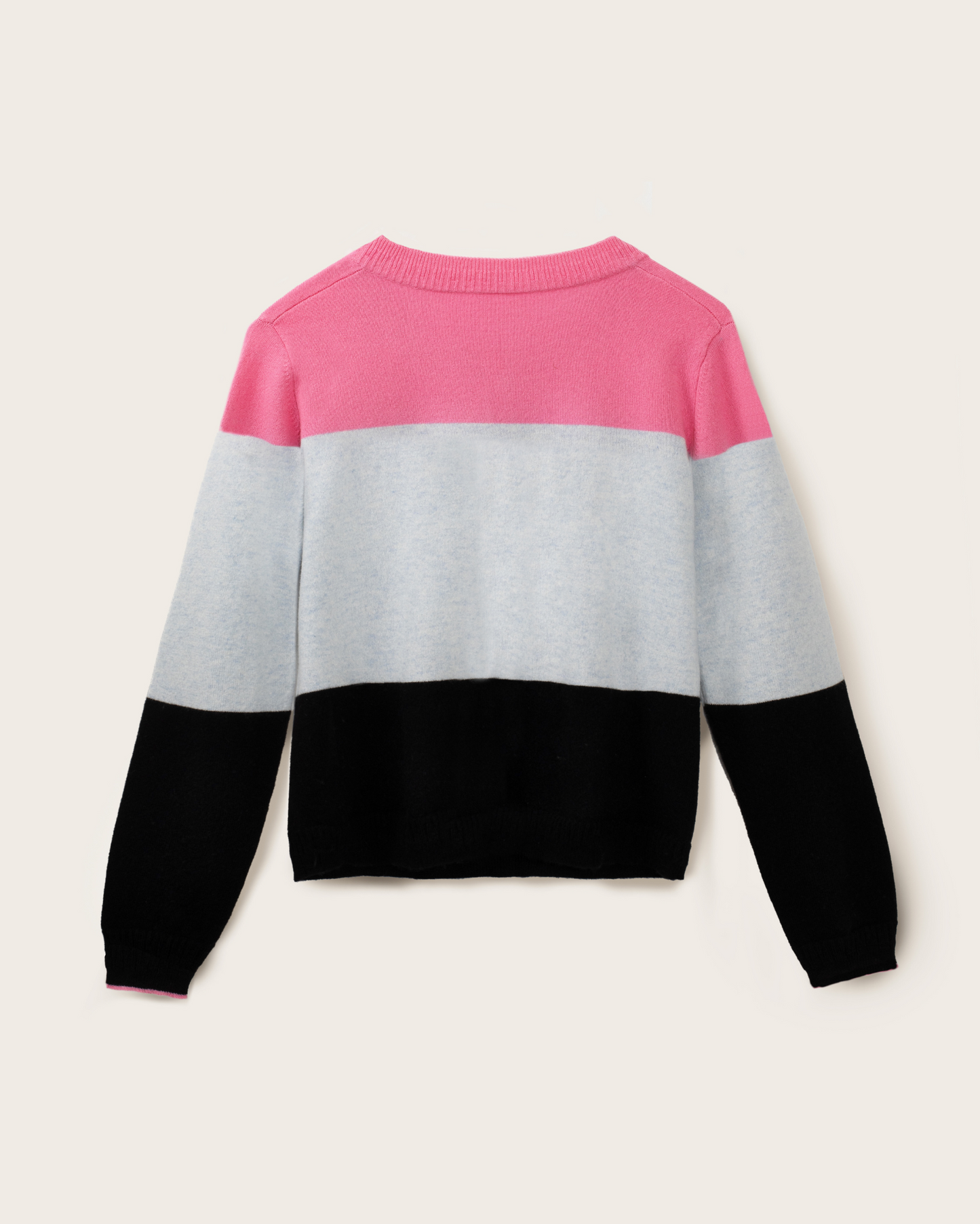 Cashmere Classic Crew Sweater Colour Block