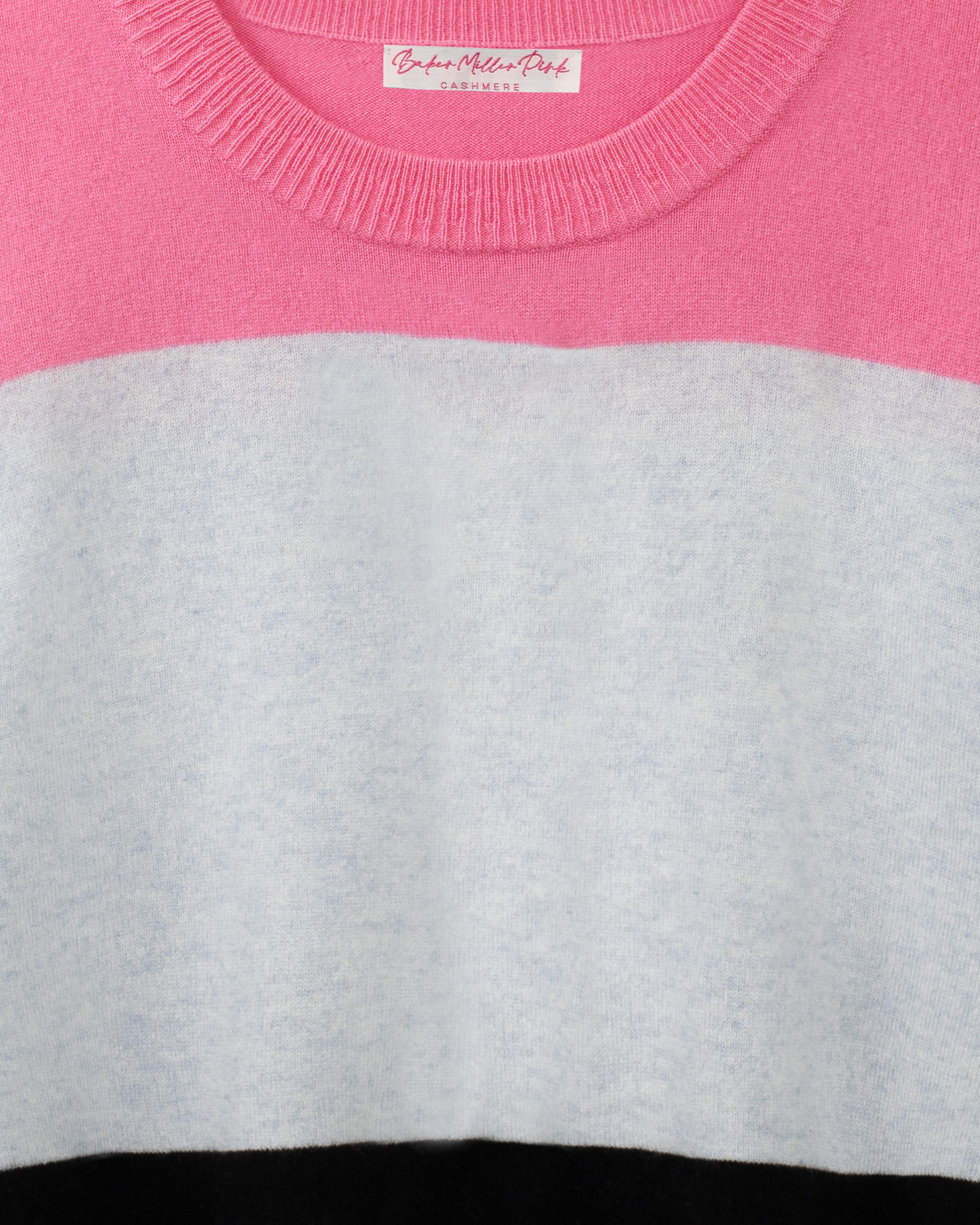 Cashmere Classic Crew Sweater Colour Block