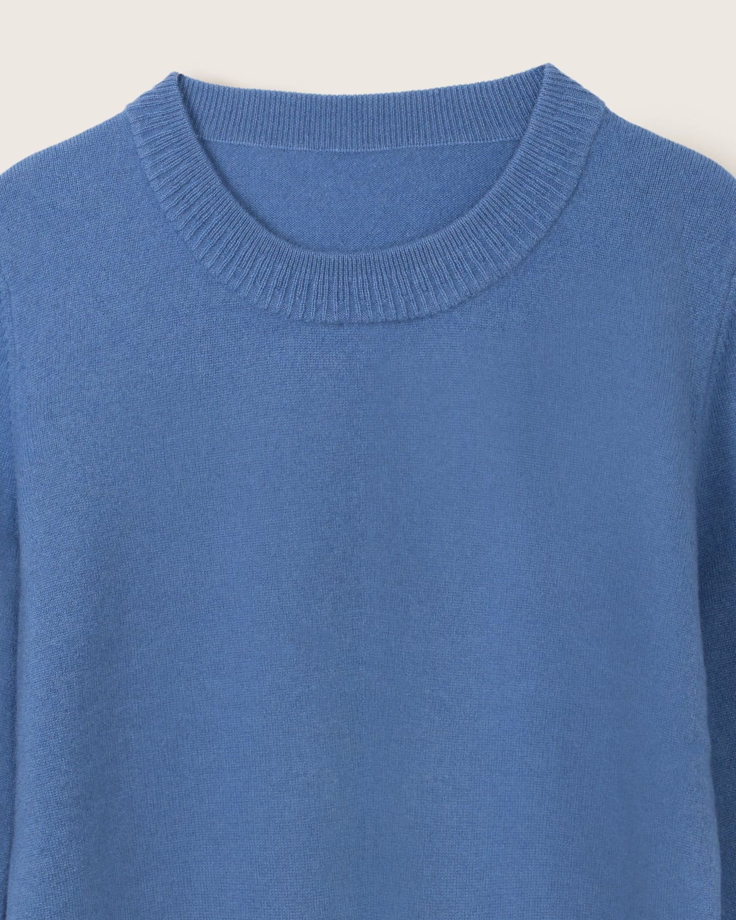 Cashmere Classic Crew Sweater Cornflower Blue