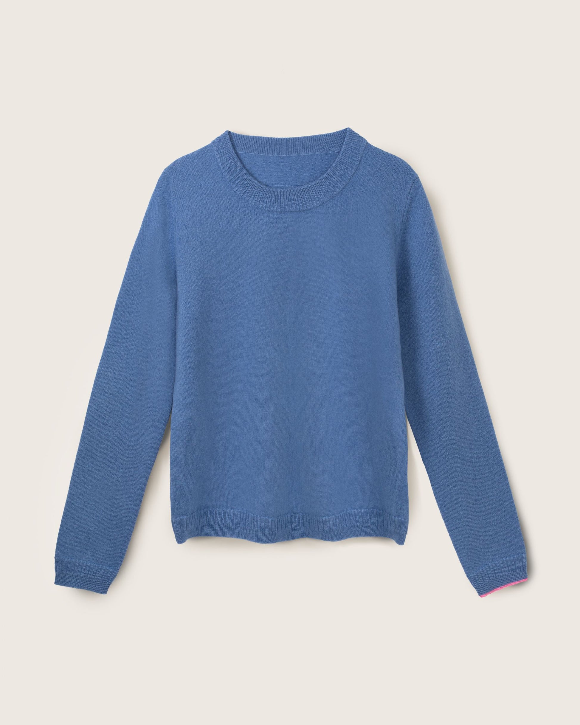 Cashmere Classic Crew Sweater Cornflower Blue