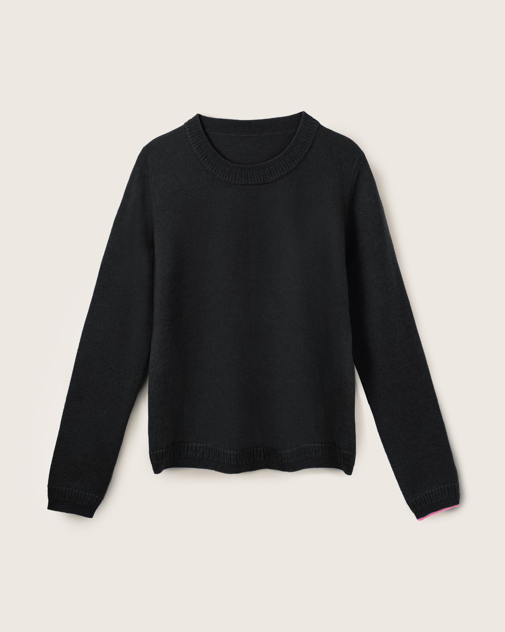 Cashmere Classic Crew Sweater Jet Black