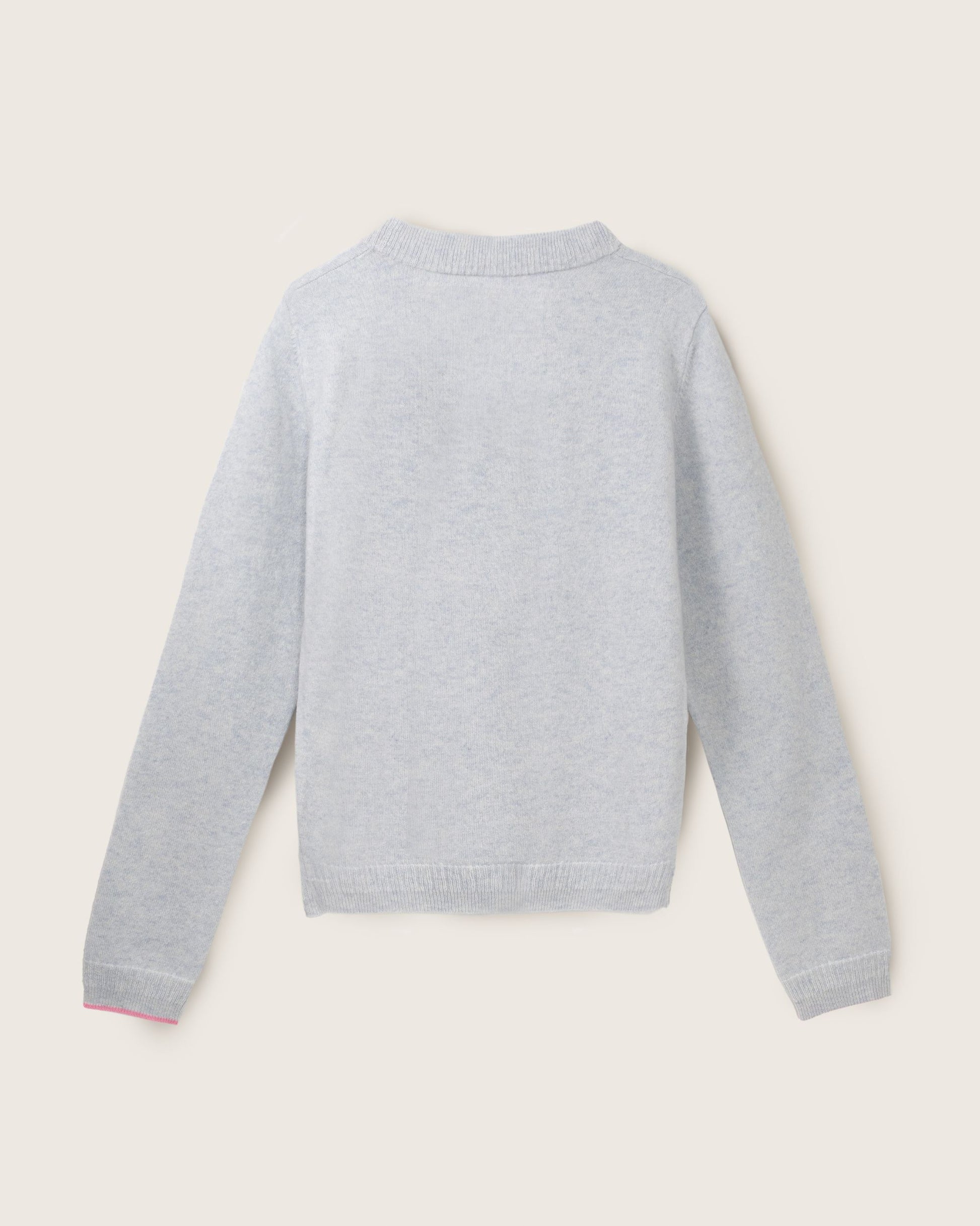 Cashmere Classic Crew Sweater Silver Grey