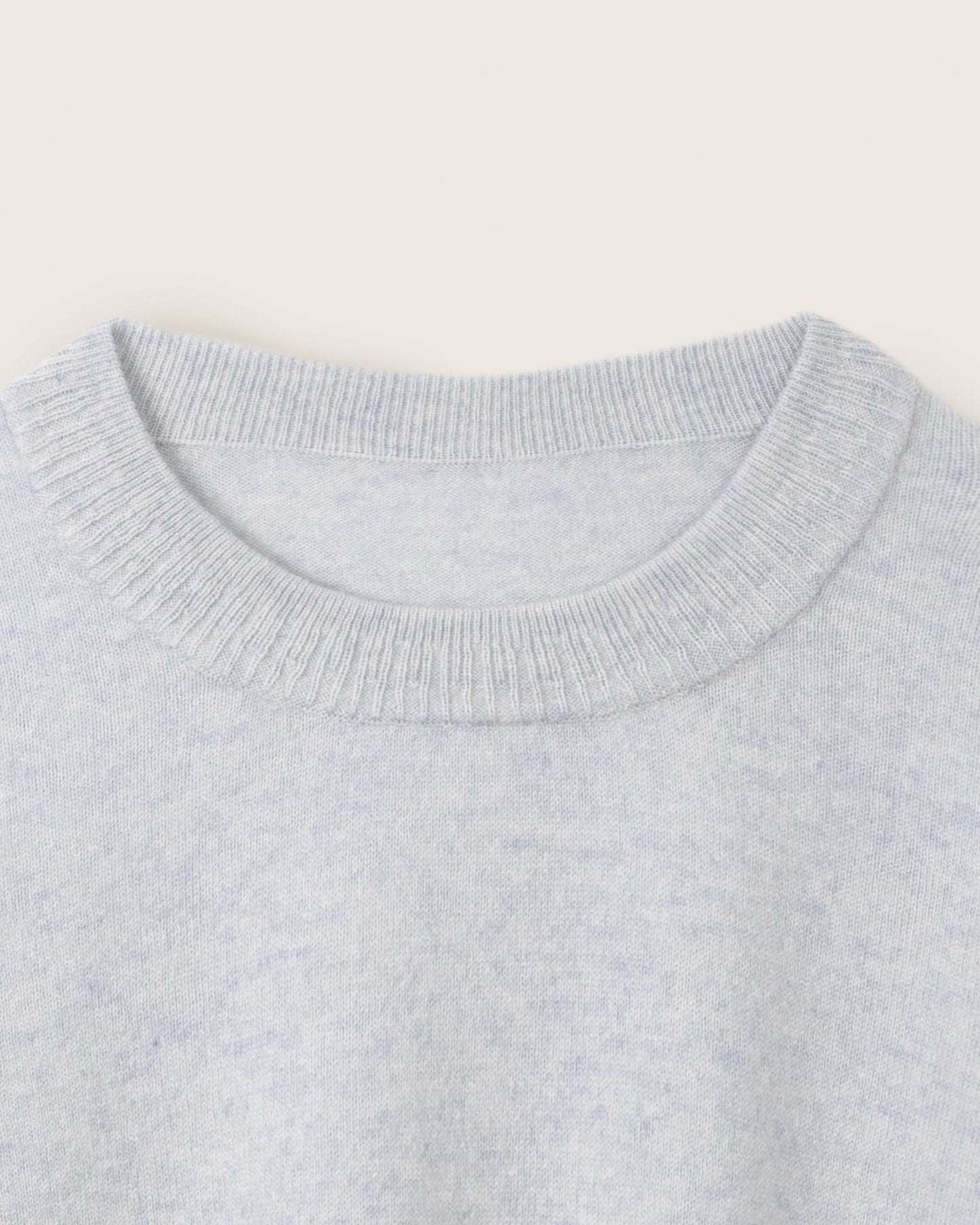 Cashmere Classic Crew Sweater Silver Grey