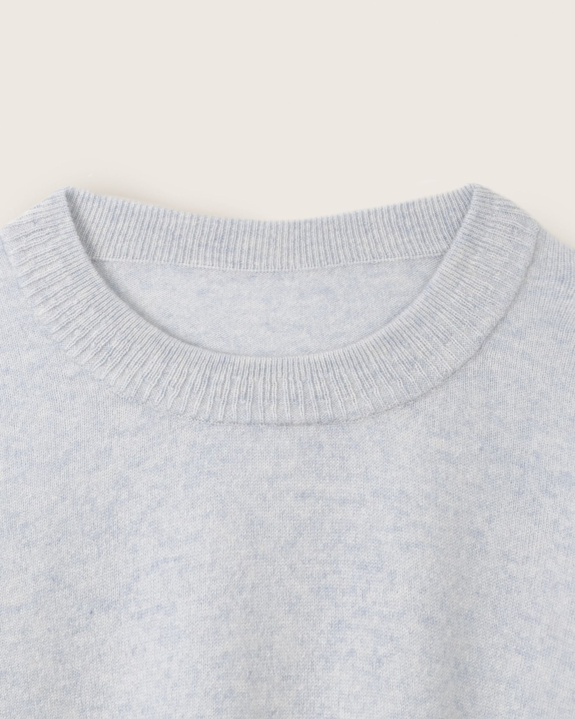 Cashmere Classic Crew Sweater Silver Grey