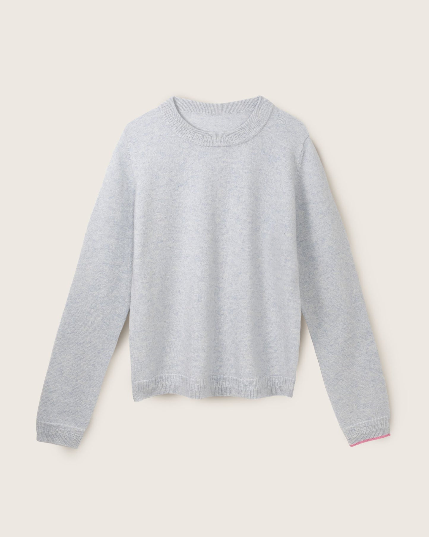 Cashmere Classic Crew Sweater Silver Grey