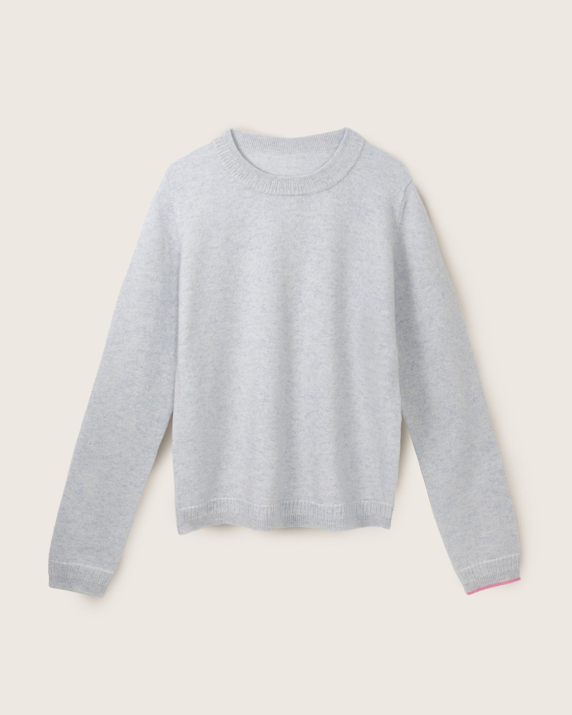 Cashmere Classic Crew Sweater Silver Grey