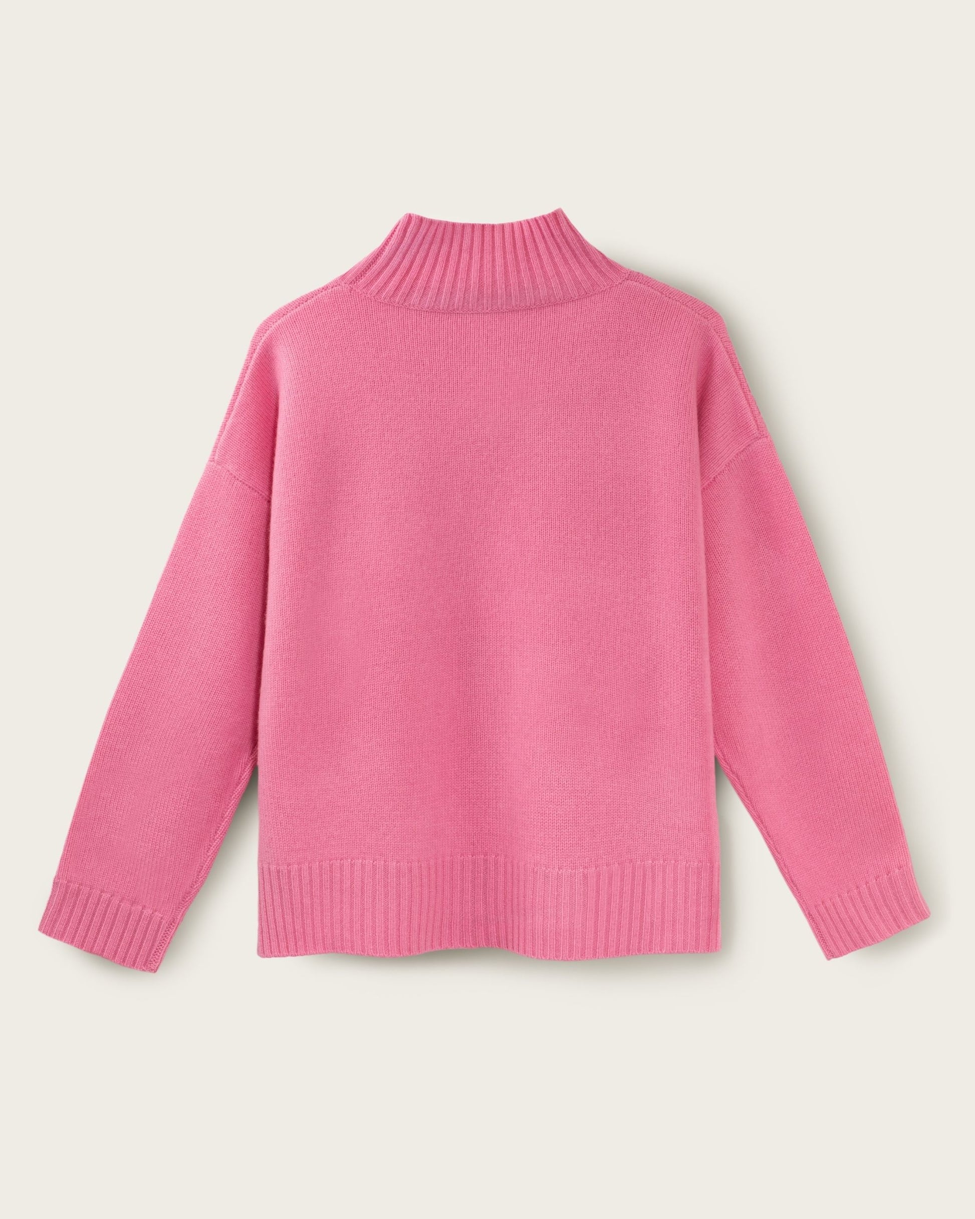 Men's Cashmere Funnel Sweater Baker Miller Pink