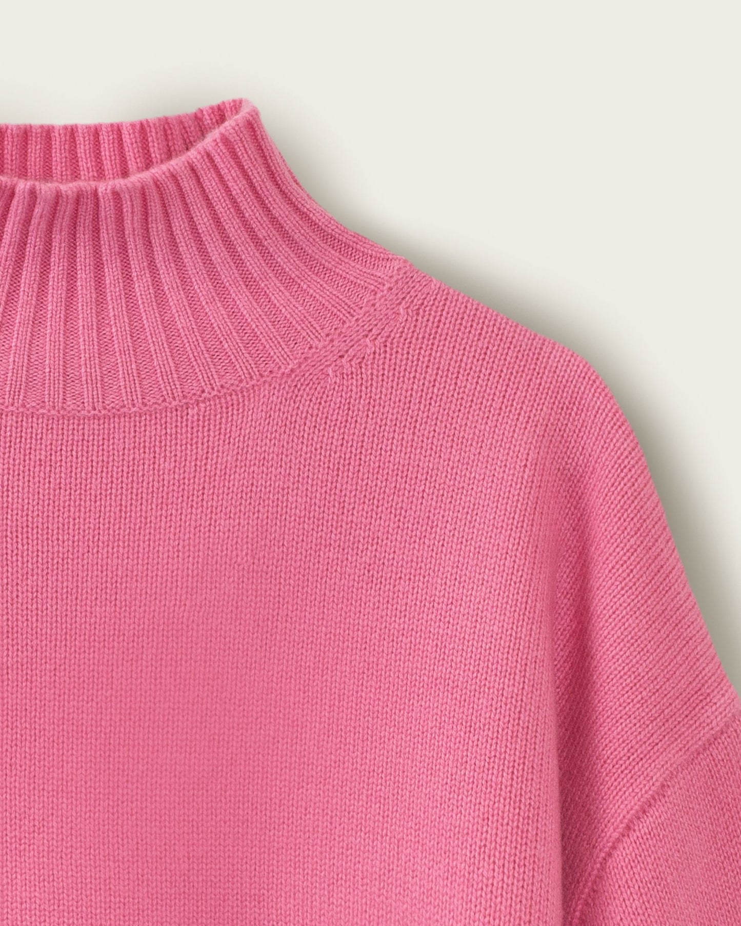 Men's Cashmere Funnel Sweater Baker Miller Pink
