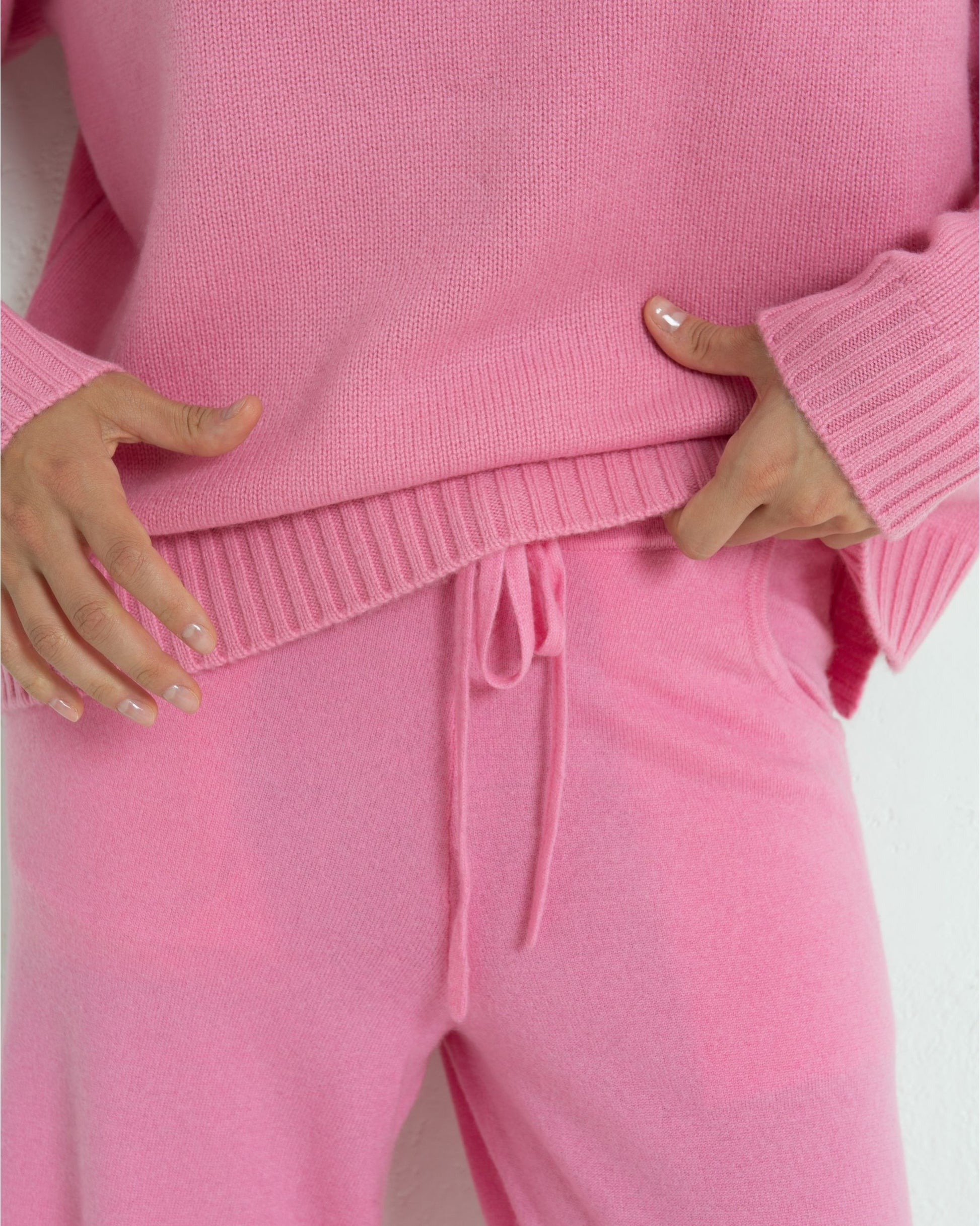 Cashmere Funnel Sweater Baker Miller Pink