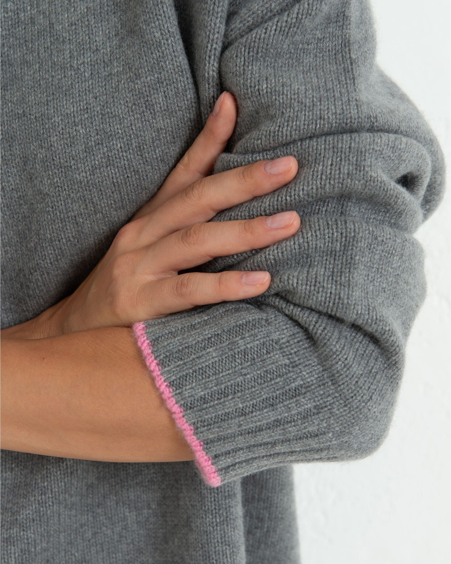 Cashmere Funnel Sweater Slate Grey