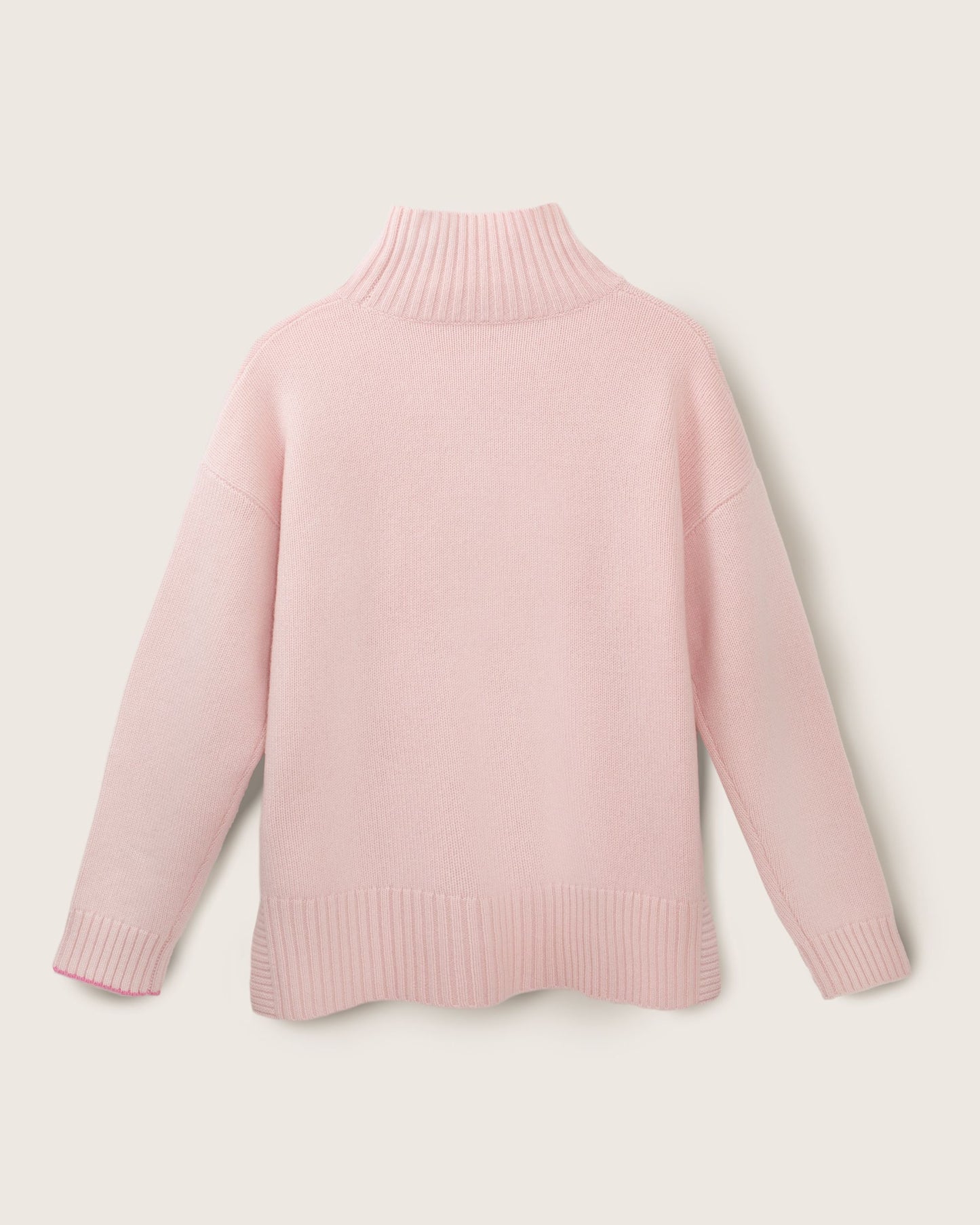 Cashmere Funnel Sweater Blush Pink