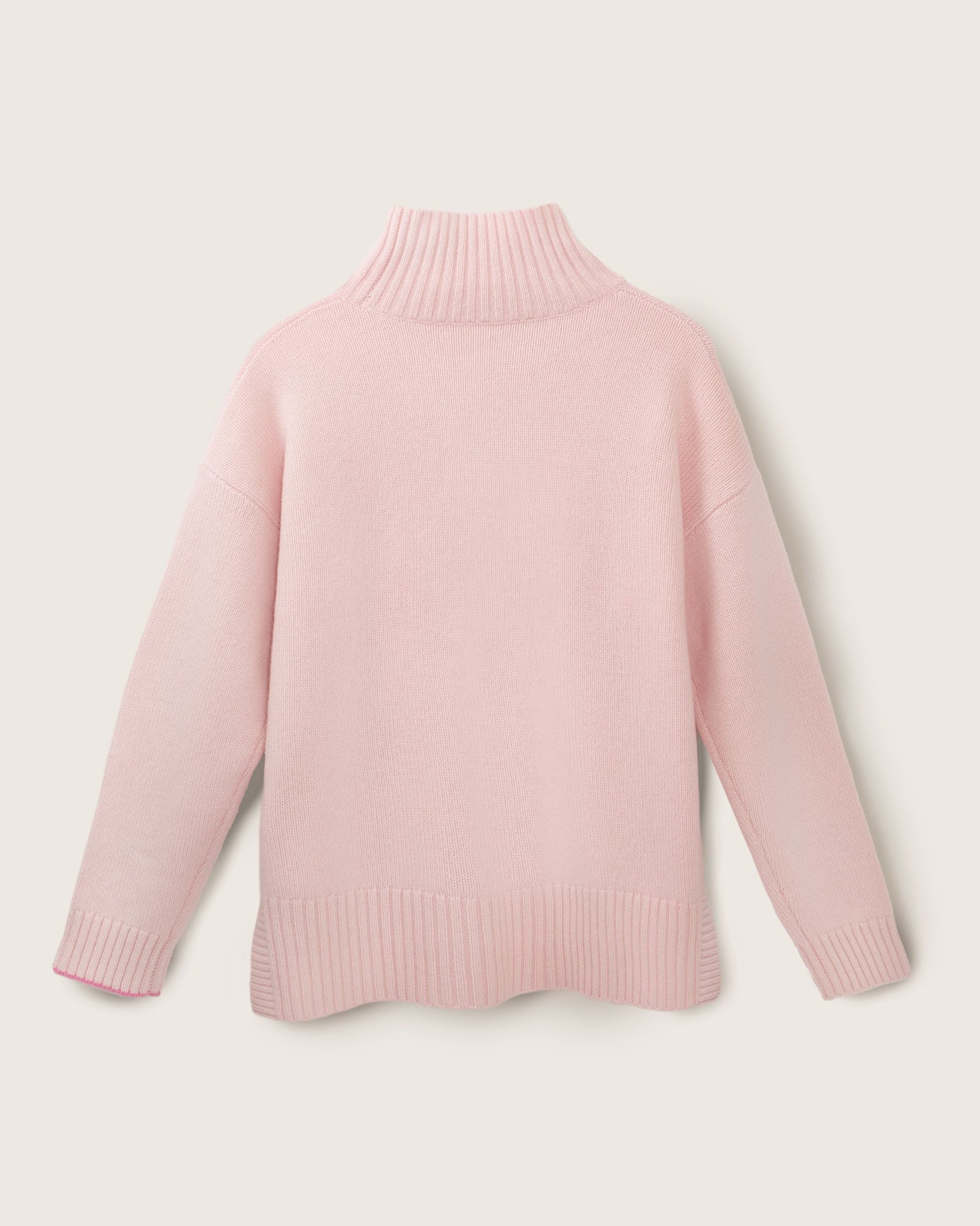 Cashmere Funnel Sweater Blush Pink