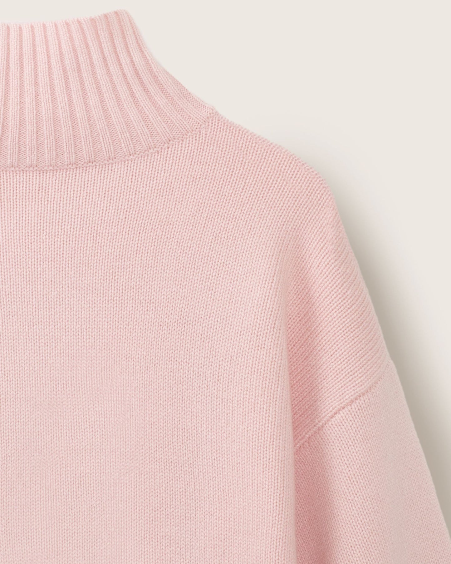 Cashmere Funnel Sweater Blush Pink