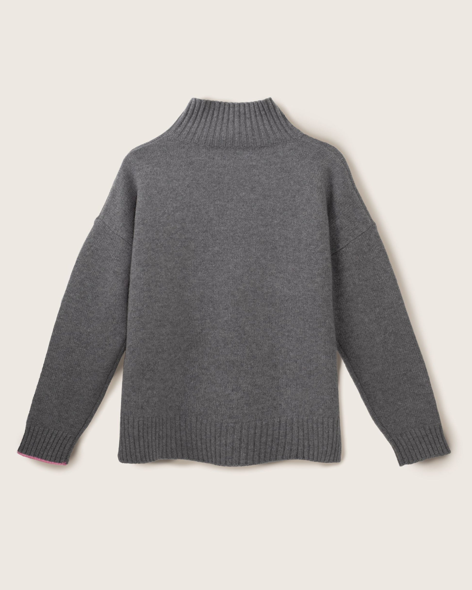 Cashmere Funnel Sweater Slate Grey