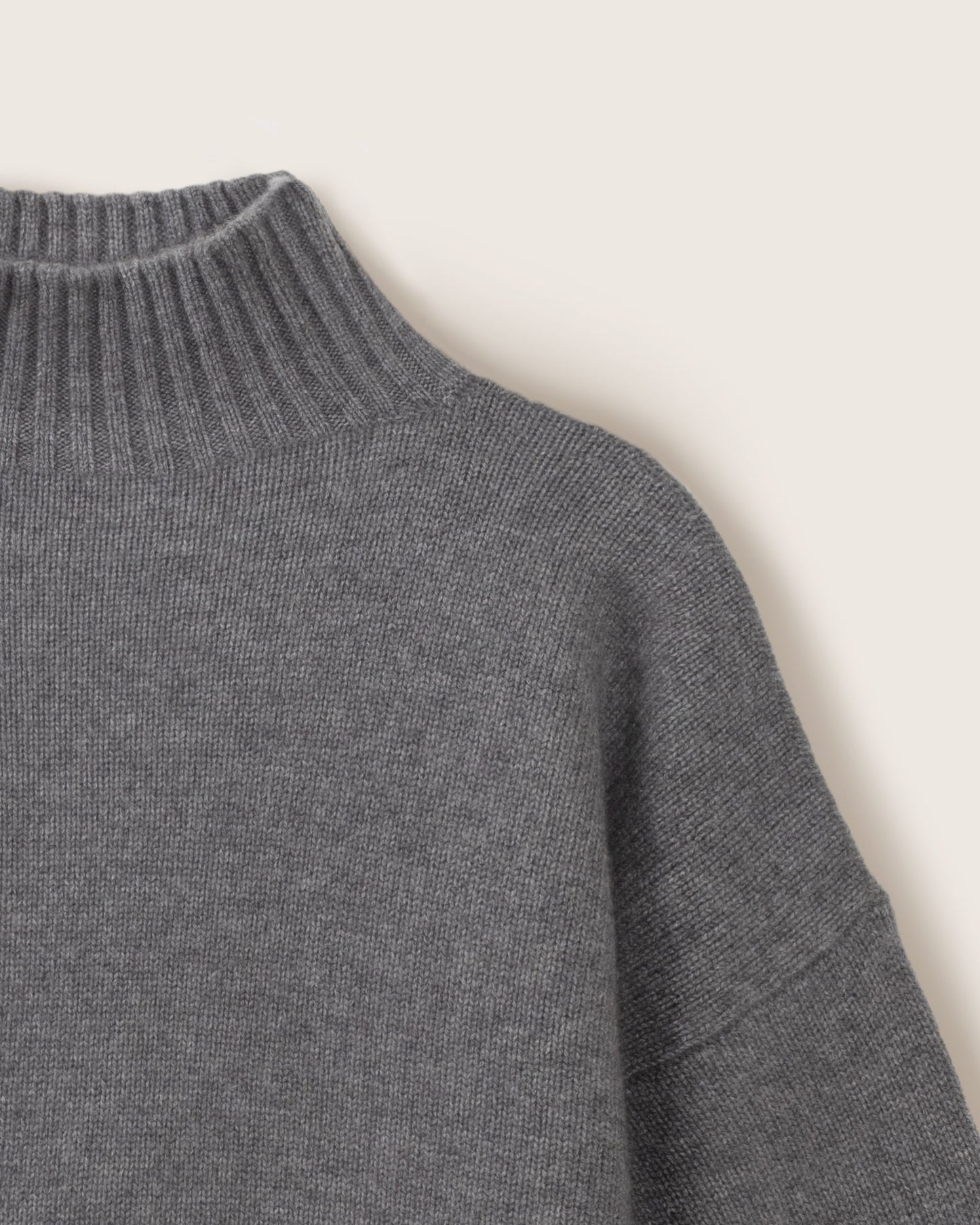 Cashmere Funnel Sweater Slate Grey