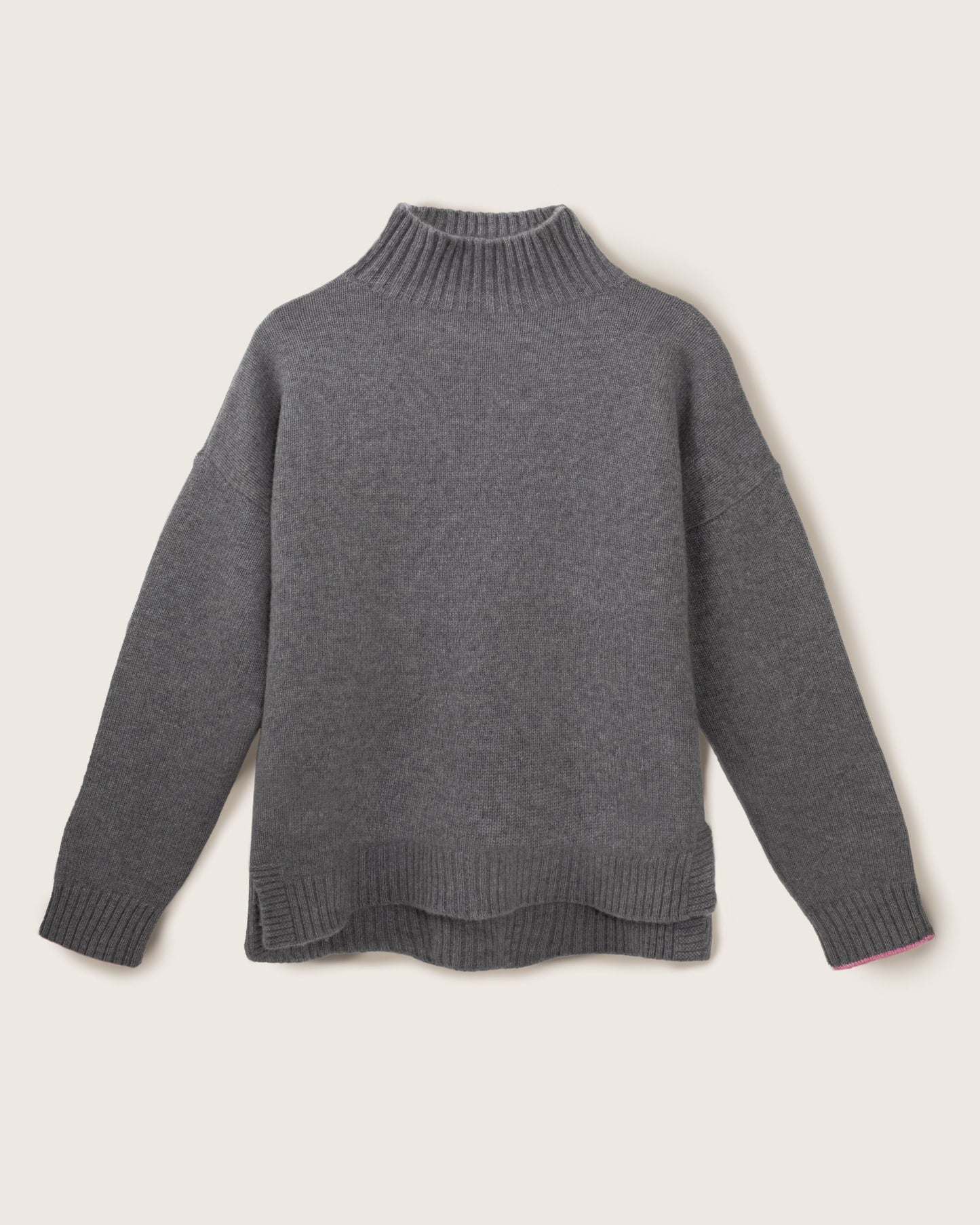 Cashmere Funnel Sweater Slate Grey