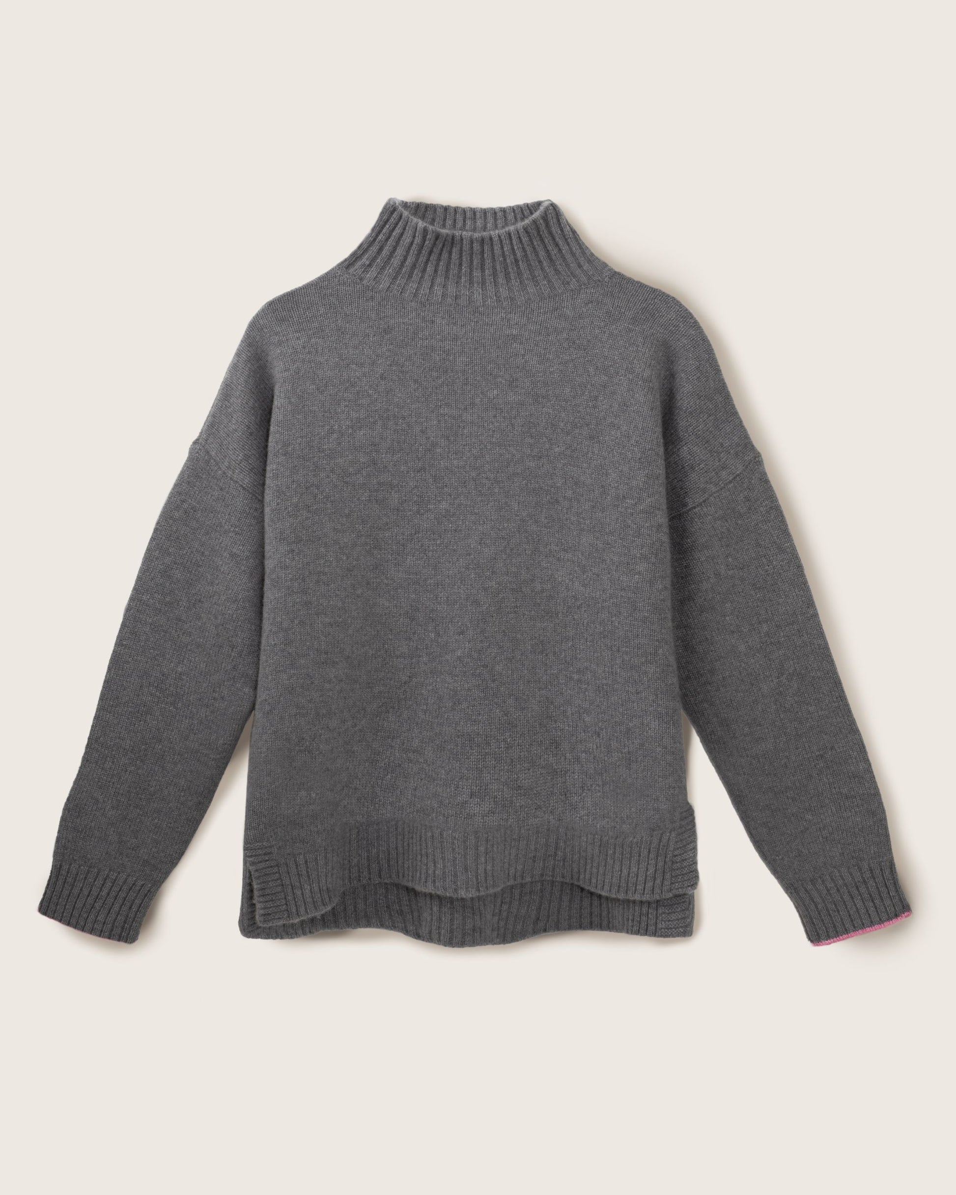 Cashmere Funnel Sweater Slate Grey