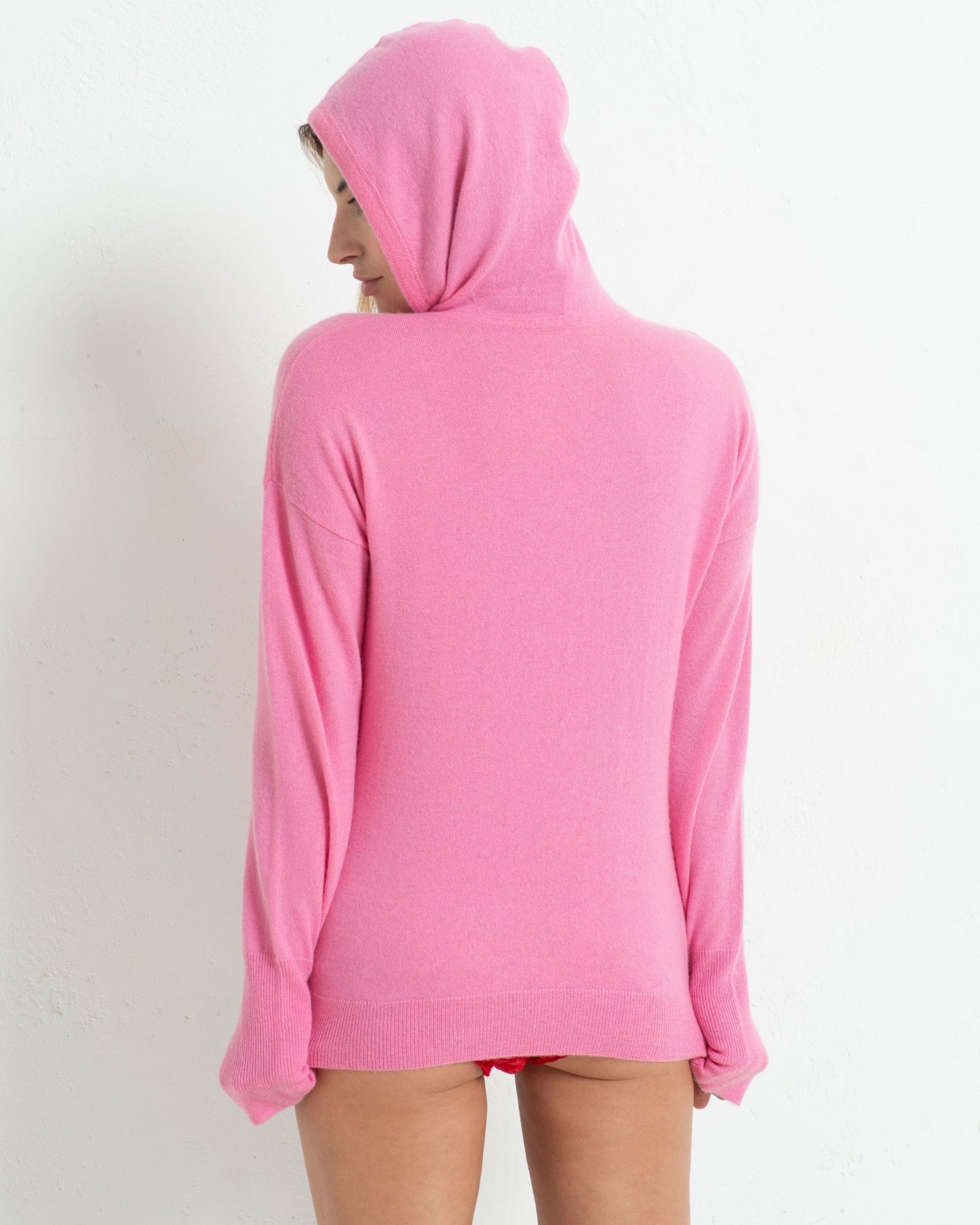 Cashmere Hoodie Sweater Baker Miller Pink
