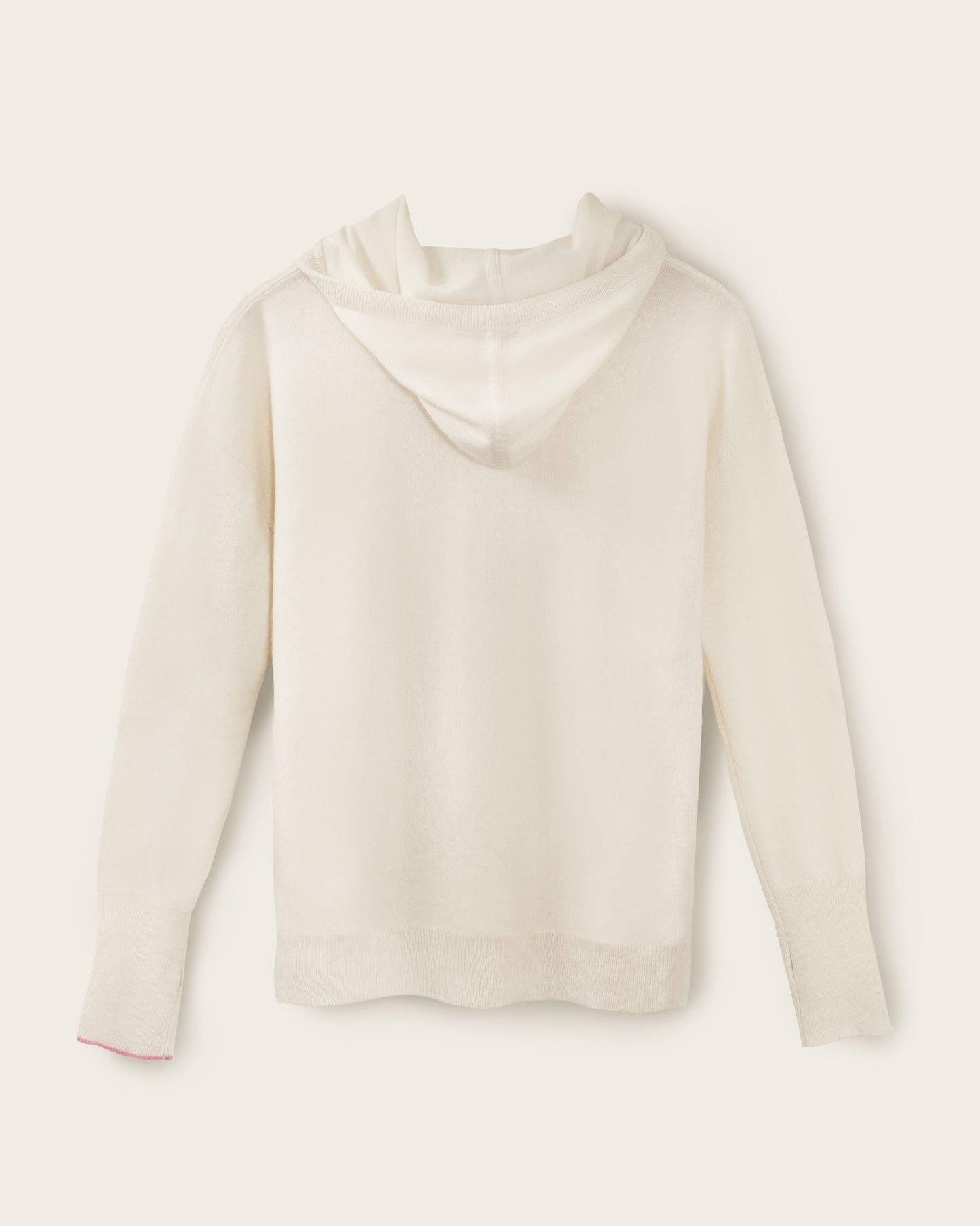 Men's Cashmere Hoodie Sweater Chalk White