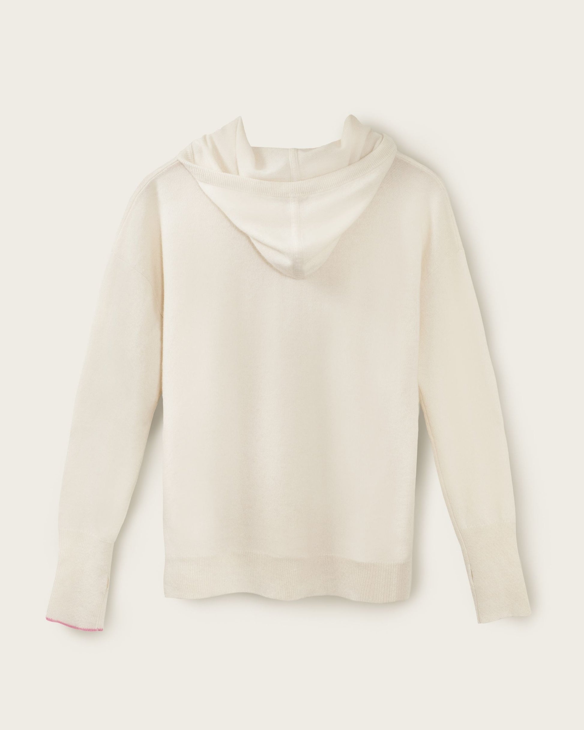 Men's Cashmere Hoodie Sweater Chalk White