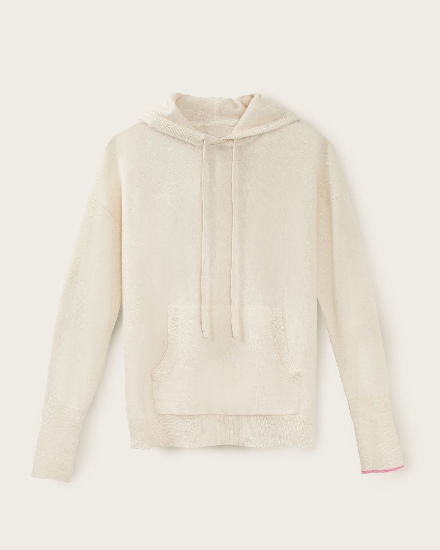 Men's Cashmere Hoodie Sweater Chalk White