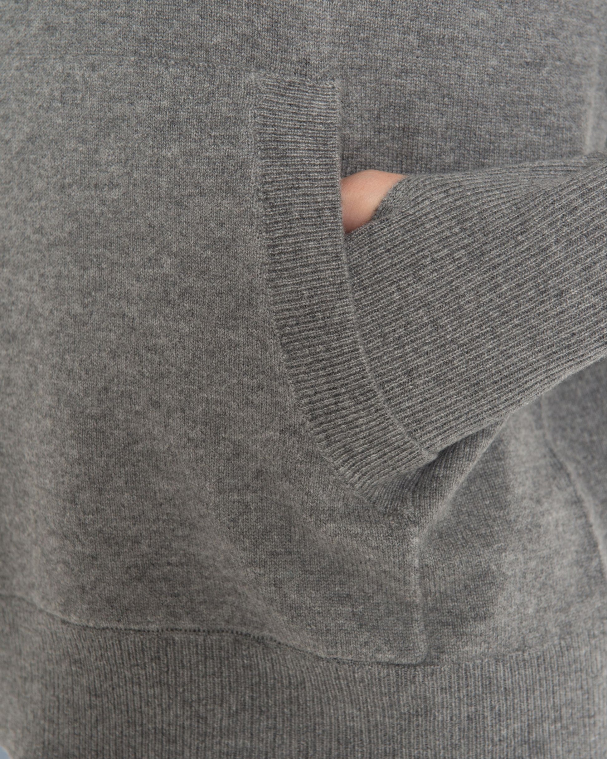 Cashmere Hoodie Sweater Slate Grey