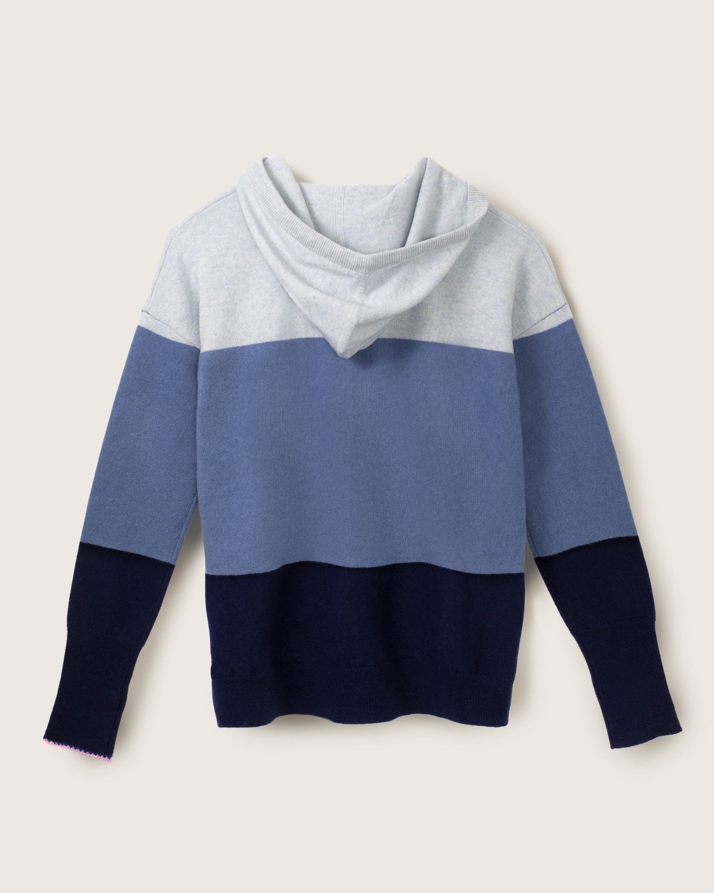 Cashmere Hoodie Sweater Colour Block