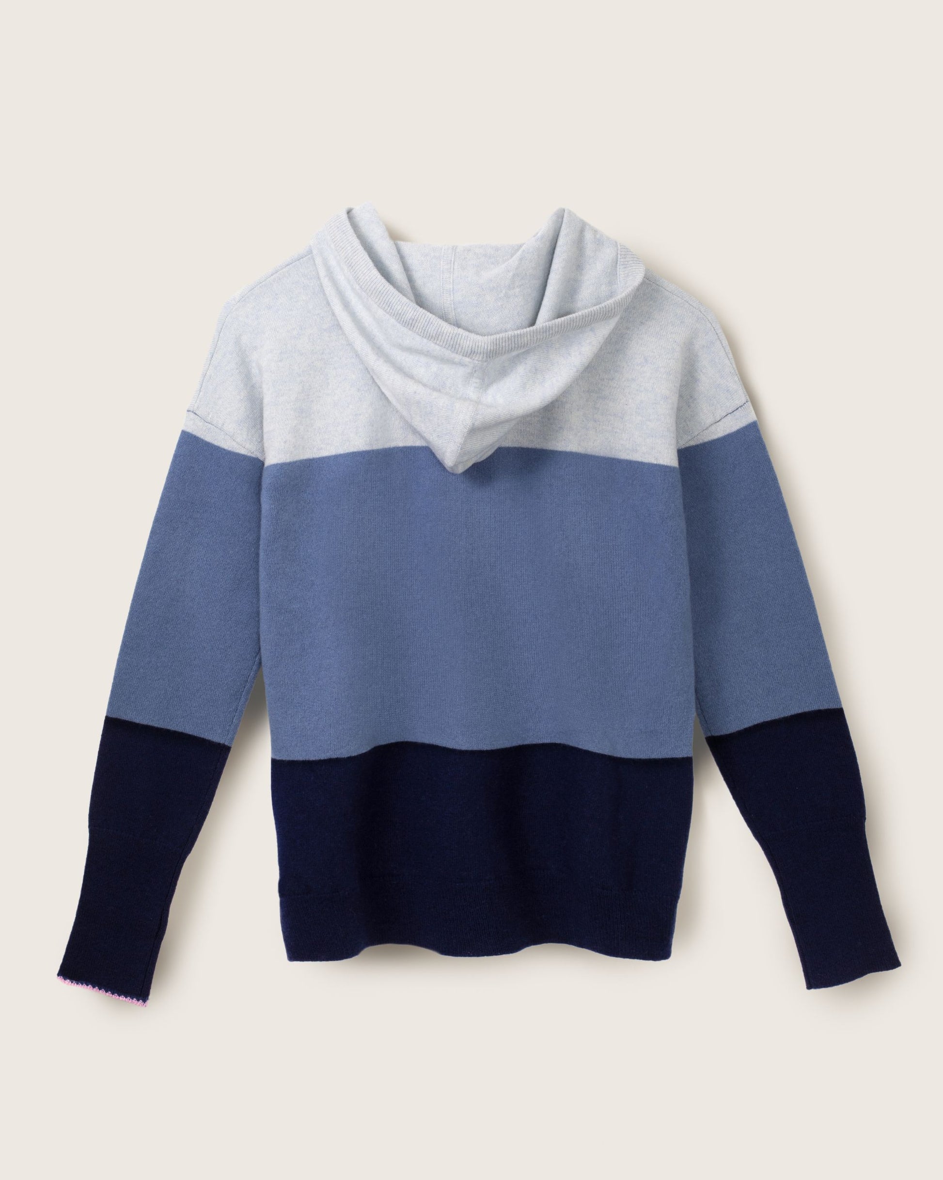 Cashmere Hoodie Sweater Colour Block