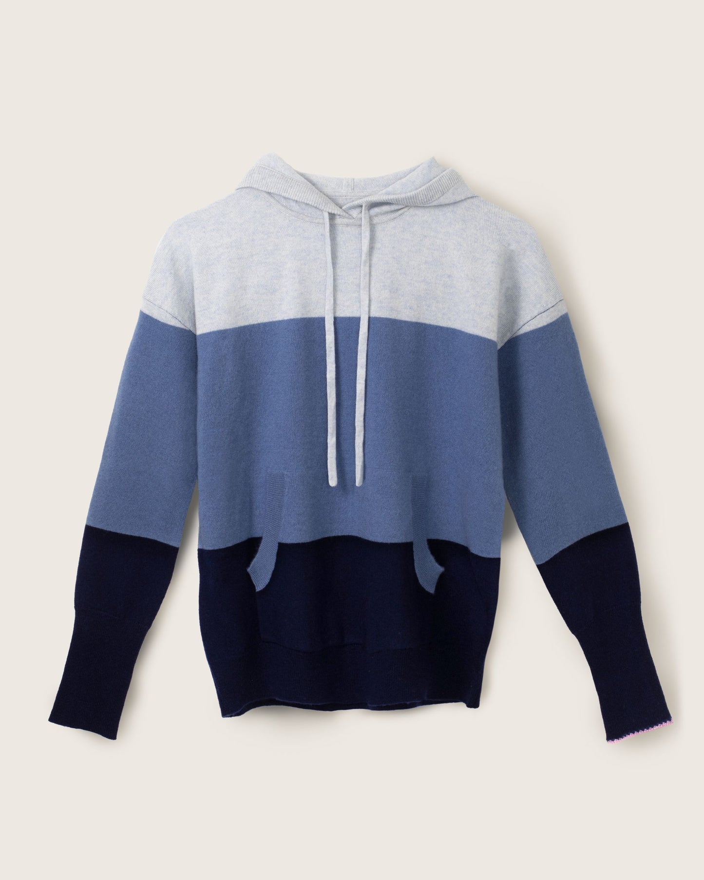 Cashmere Hoodie Sweater Colour Block