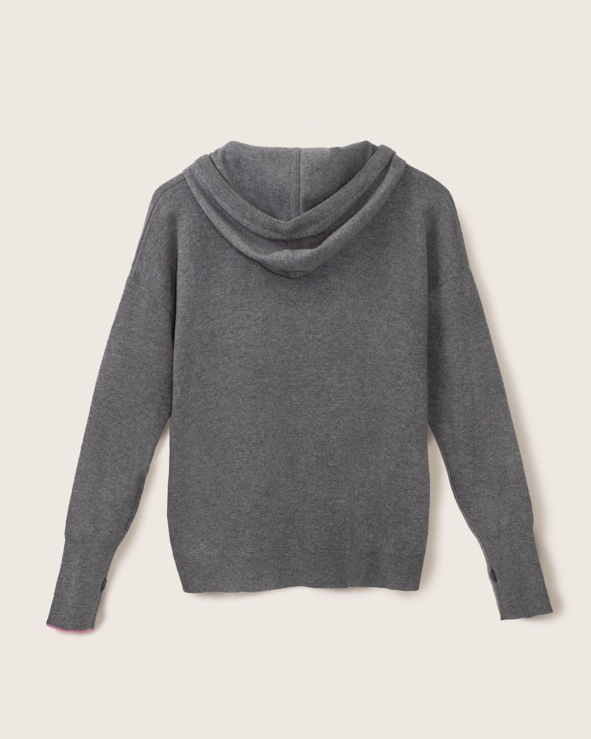 Cashmere Hoodie Sweater Slate Grey