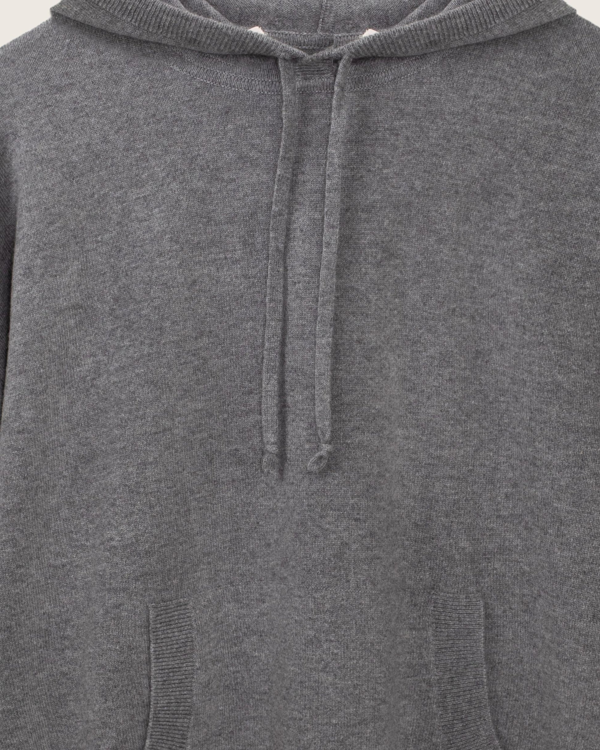 Cashmere Hoodie Sweater Slate Grey