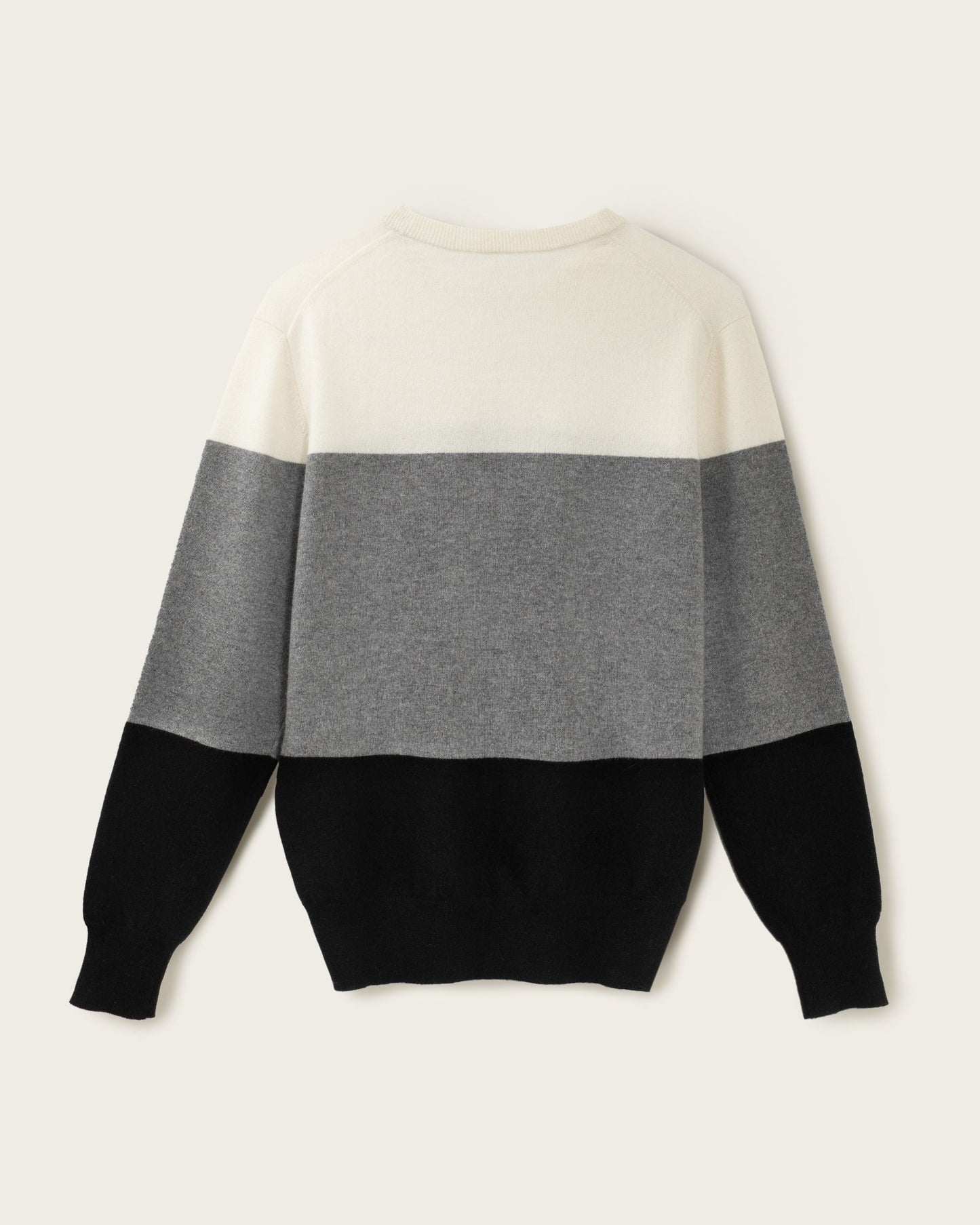 Mens Cashmere Boyfriend Crew Sweatshirt Colour Block