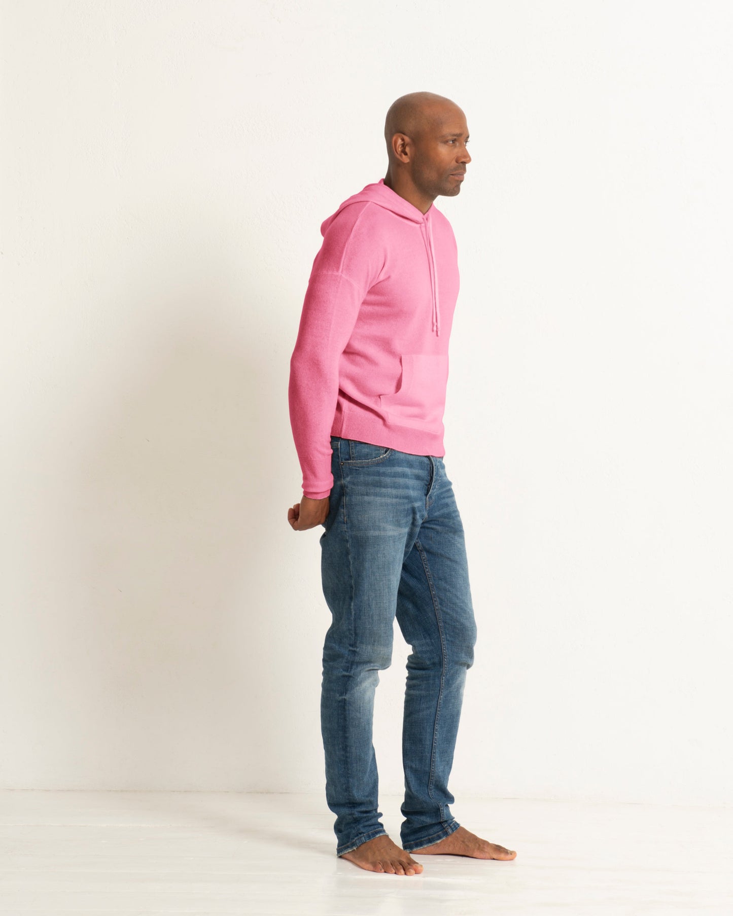 Men's Cashmere Hoodie Baker Miller Pink