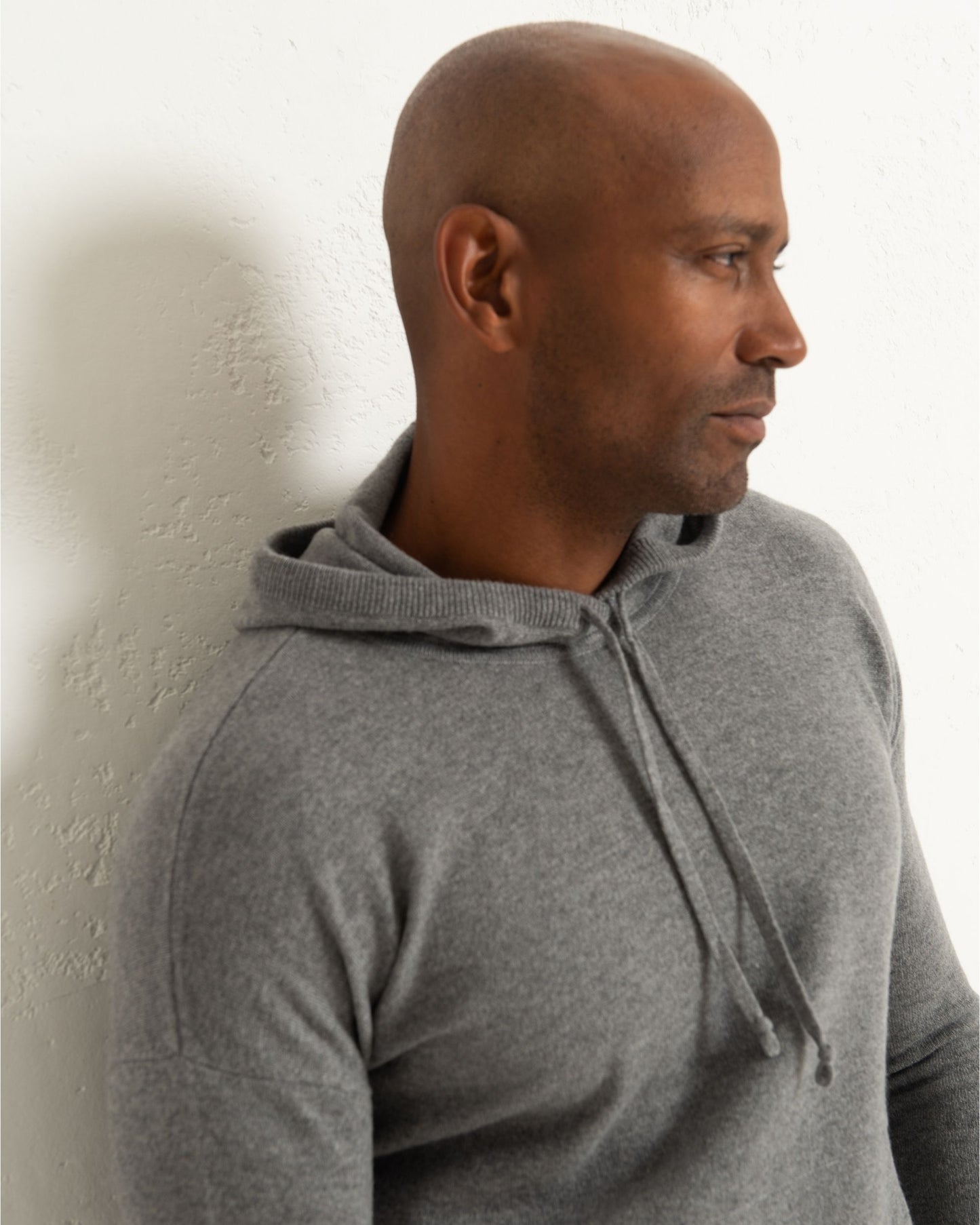 Men's Cashmere Hoodie Sweater Slate Grey
