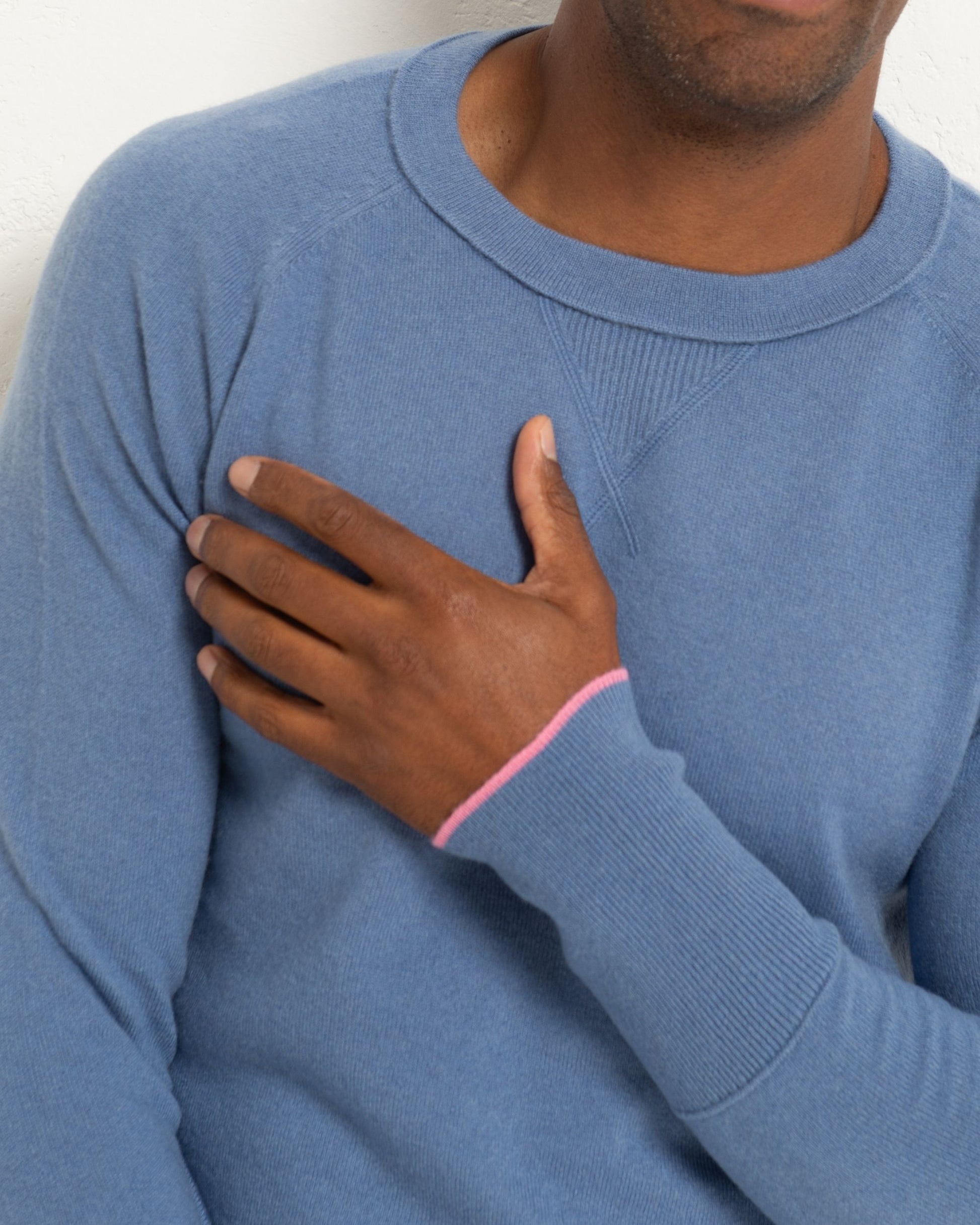 Men's Cashmere Sweatshirt Cornflower Blue