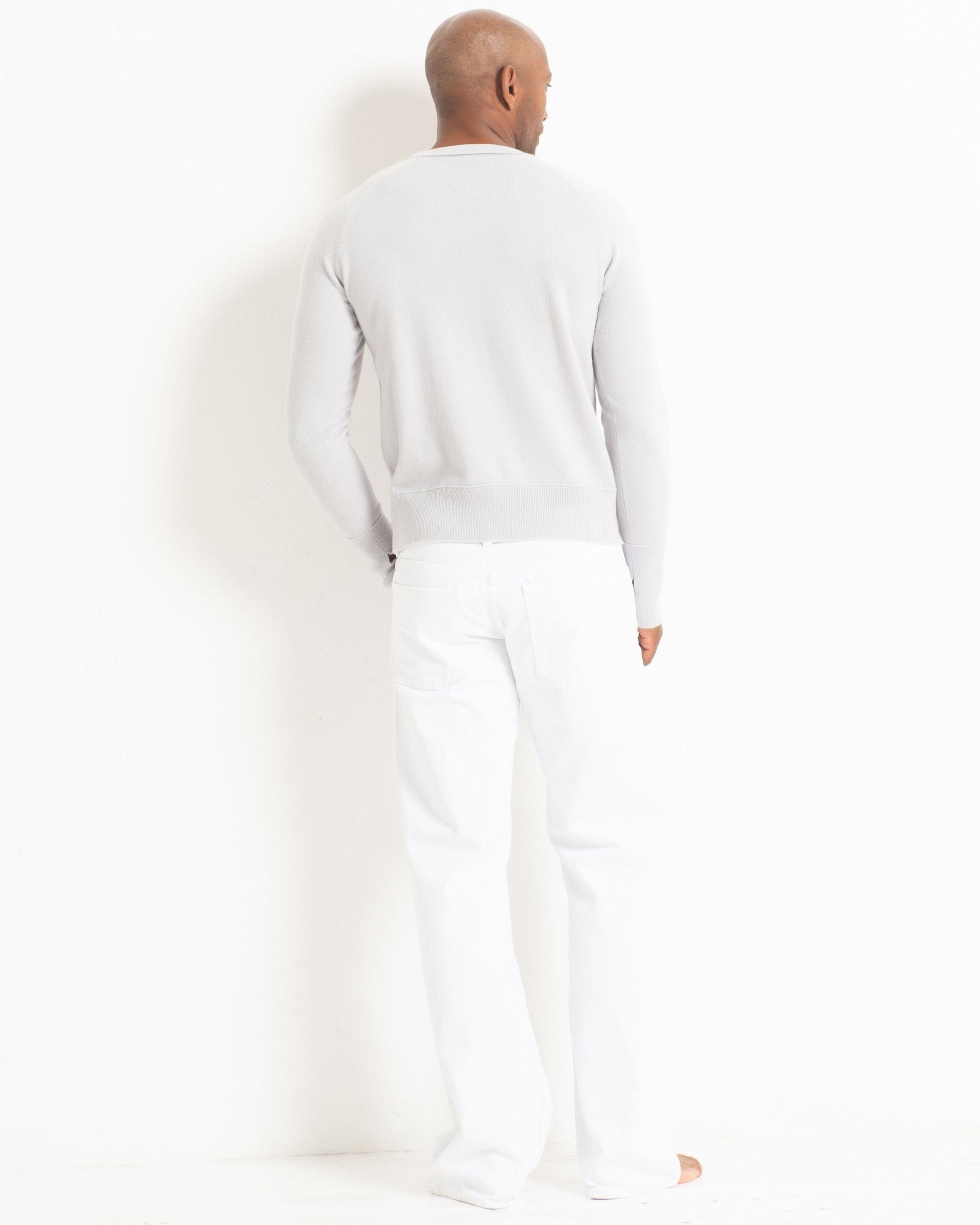 Men's Cashmere Sweatshirt Silver Grey